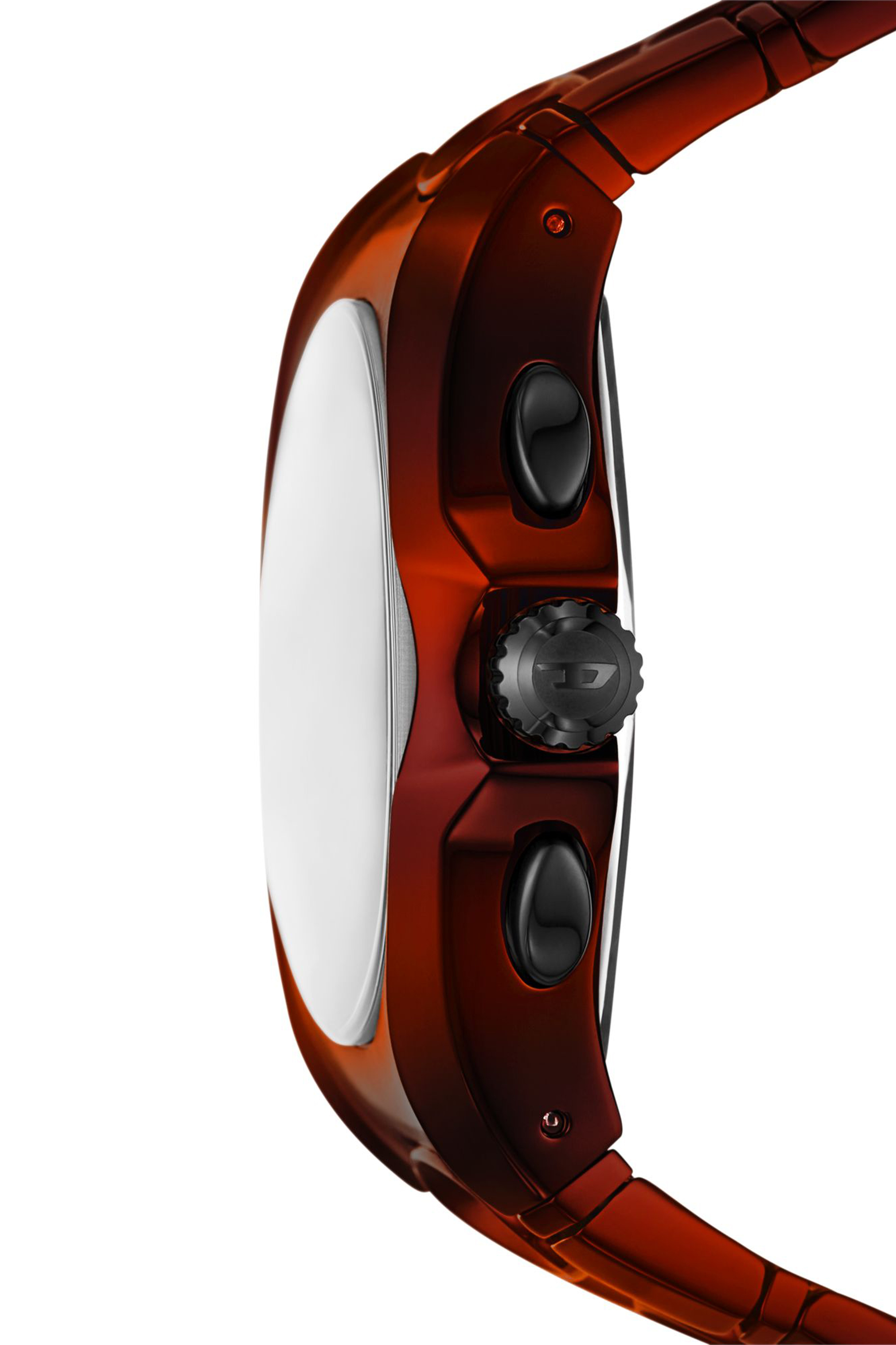 Diesel - DZ4693 WATCH, Montre D-Curve rouge en acier inoxydable Homme in Rouge - 3