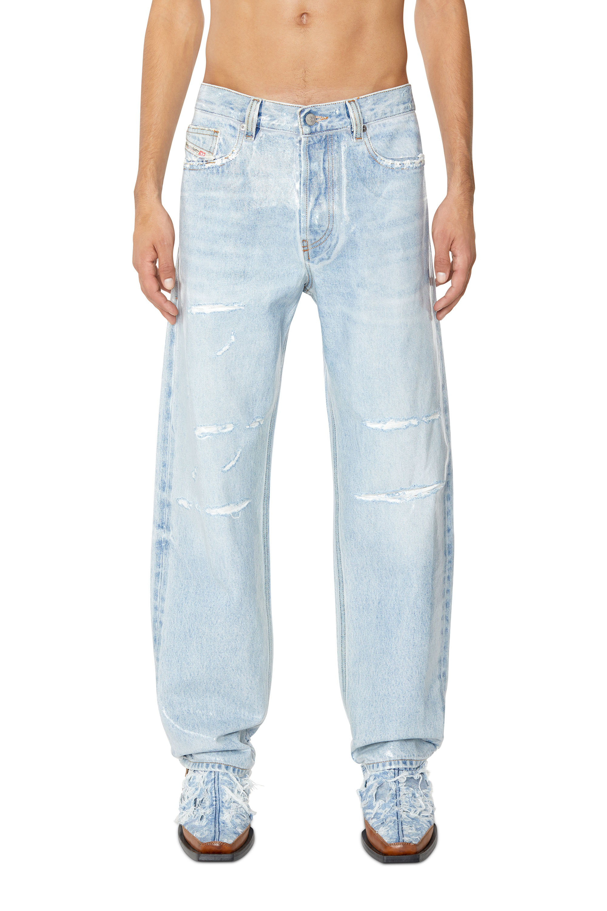 Diesel - 2010 D-Macs 007H8 Straight Jeans, Bleu Clair - Image 1