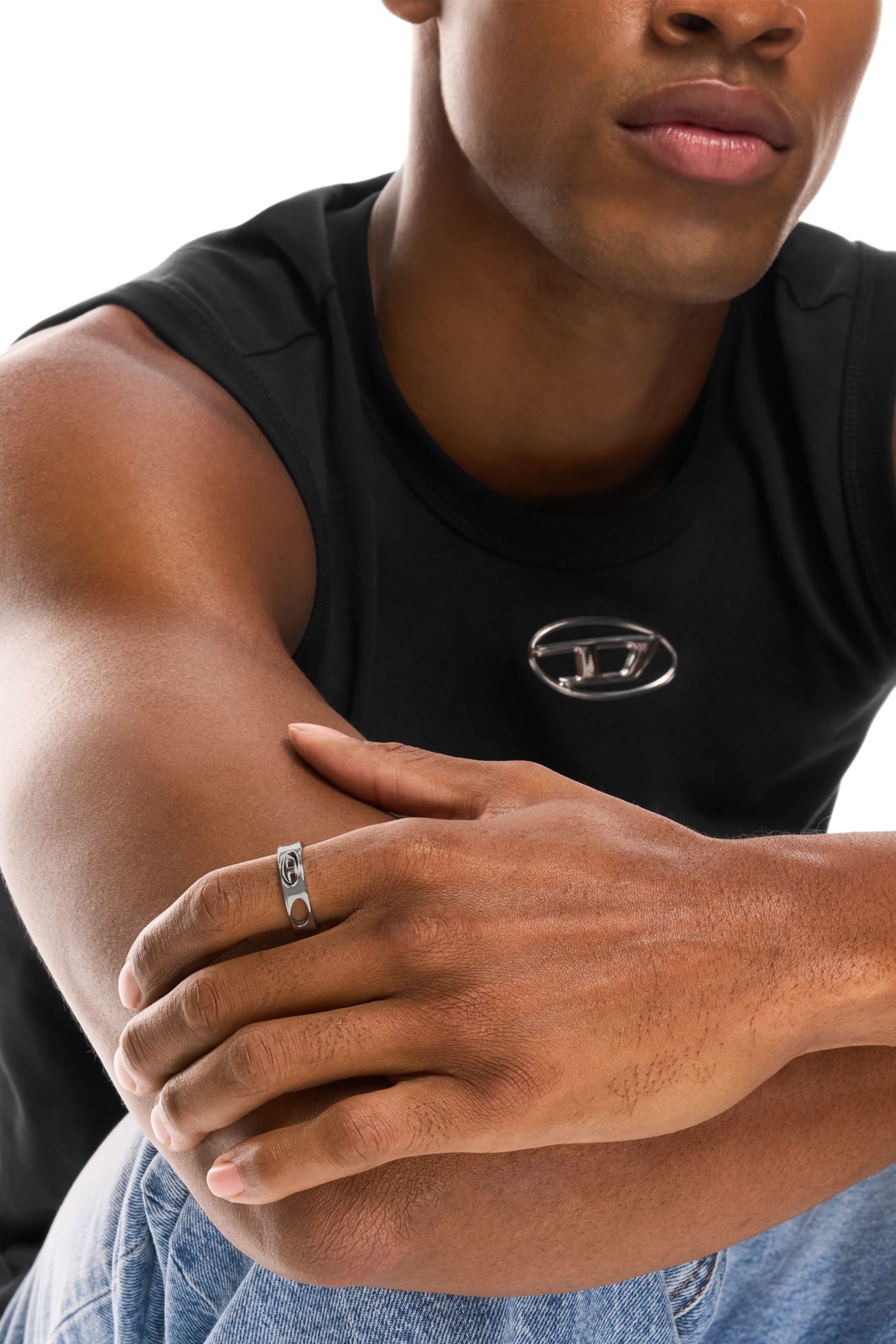 Diesel - DX166540 JEWELLERY, Bague en acier inoxydable Mixte in Gris argent&eacute; - 3