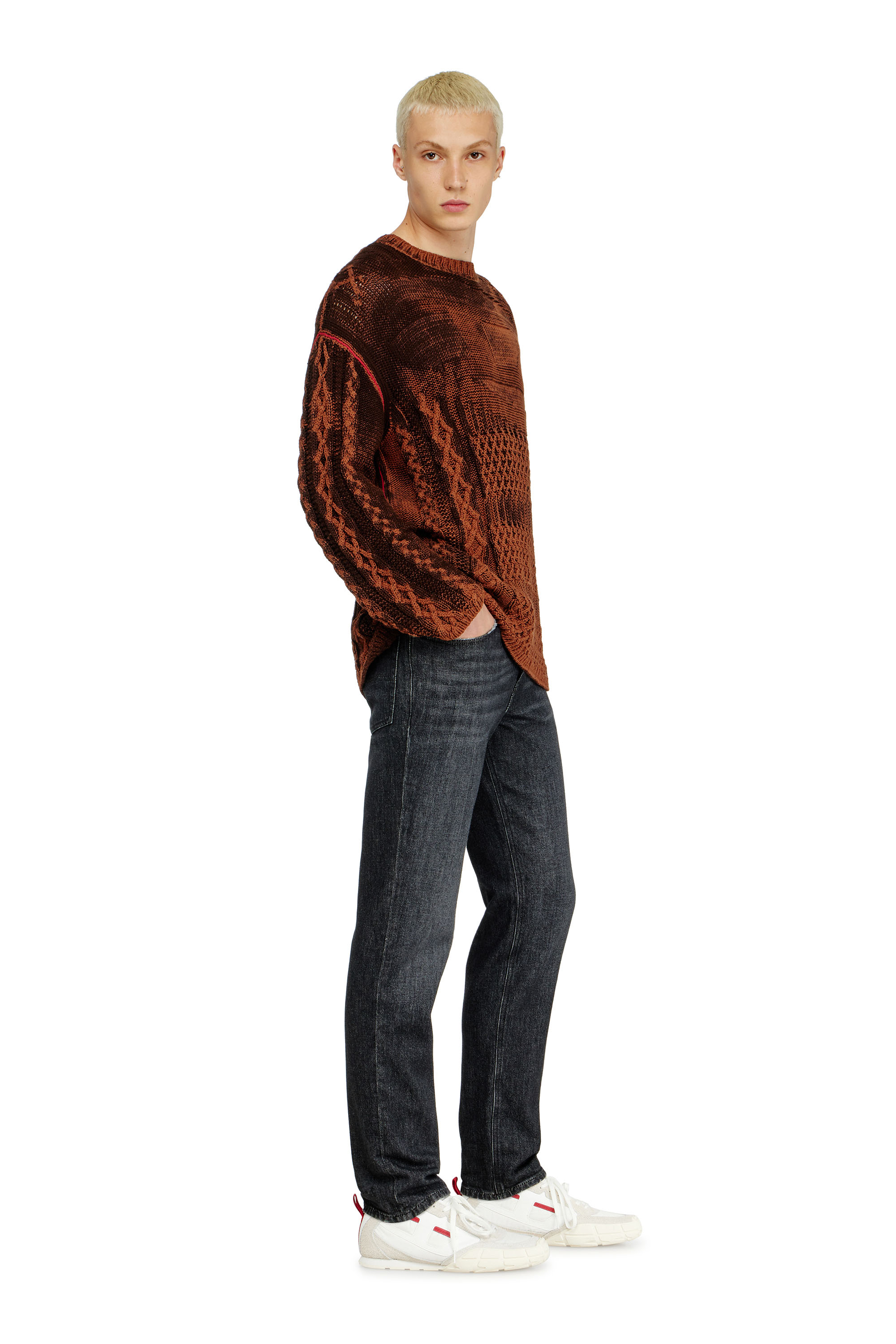 Diesel - Regular Jeans 2023 D-Finitive 09P79 Homme, Noir/Gris fonc&eacute; - Image 4