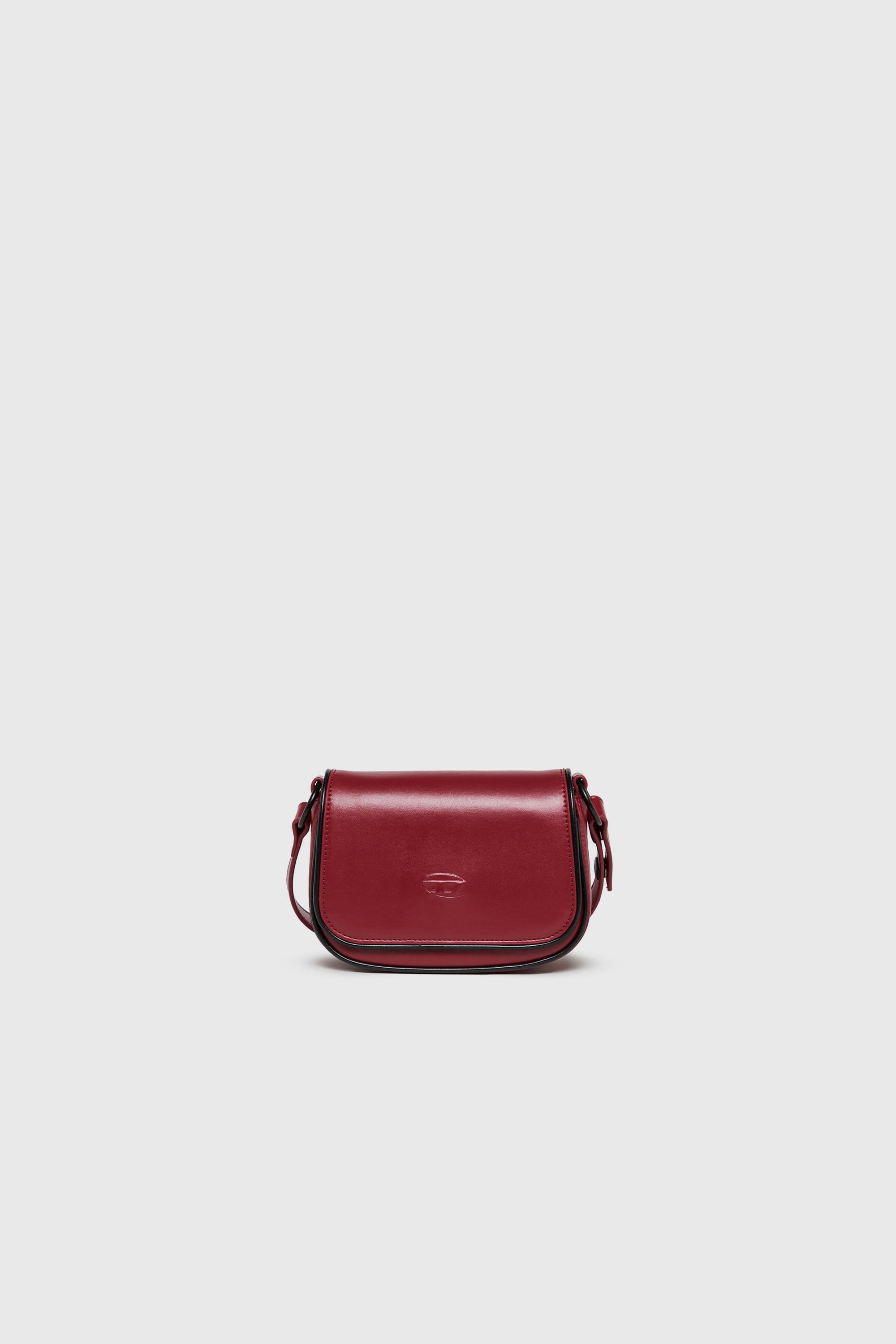 Diesel - WIRT, WIRT - Sac bandouli&egrave;re avec logo Oval D emboss&eacute; Femme in Rouge - 1