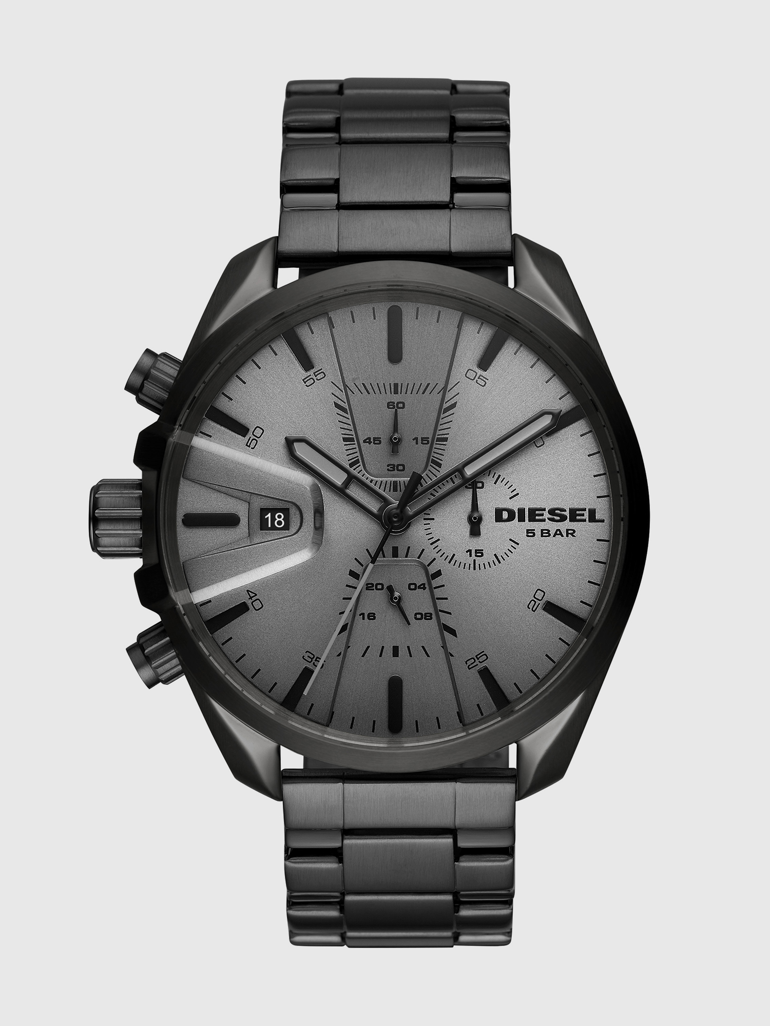 Diesel - DZ4484, Ms9 Chrono montre grise avec bracelet à maillon unique, 47 mm Homme in Gris - 1