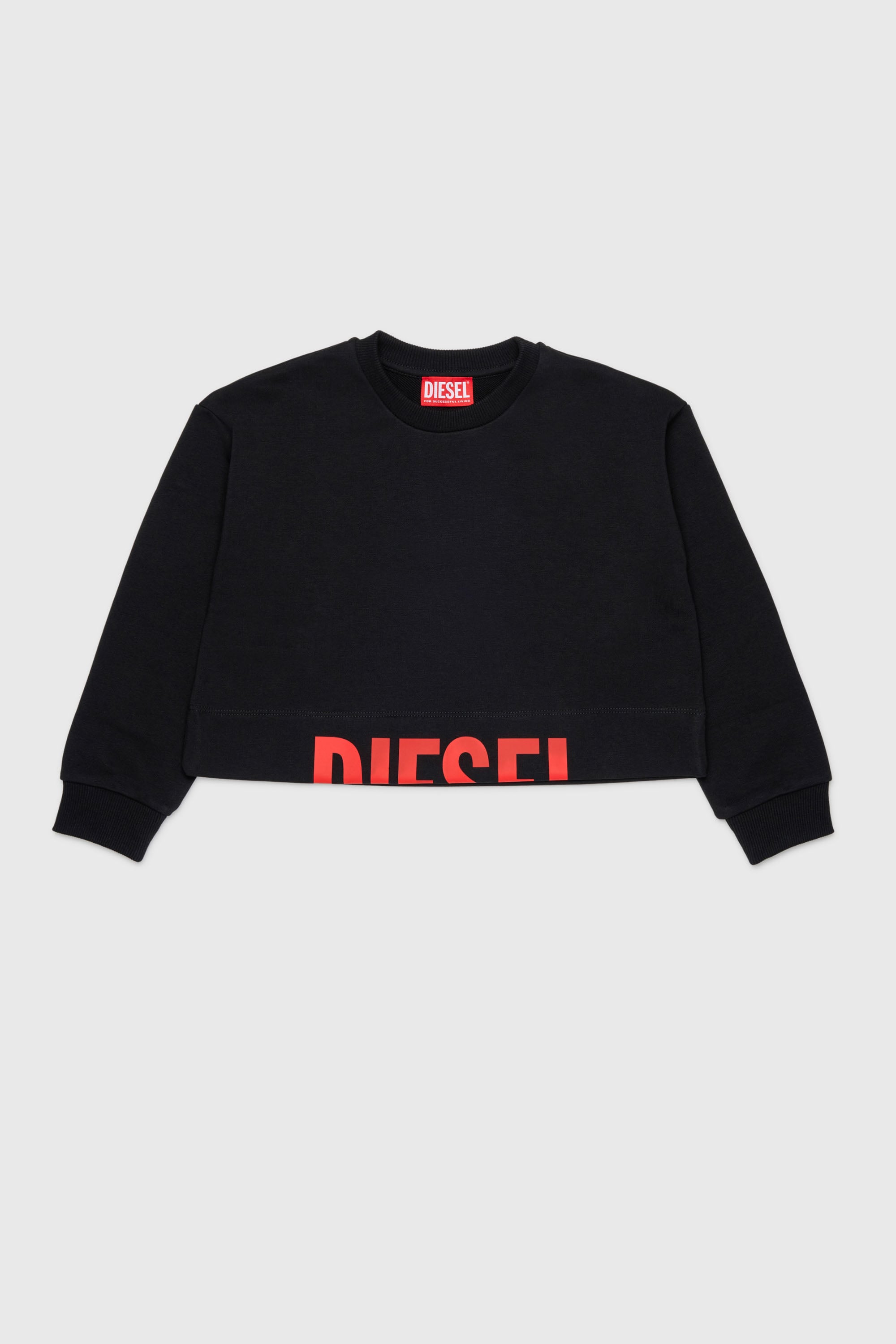 Diesel - SCEFY, Sweat-shirt avec logo d&eacute;coup&eacute; Femme in Noir - 1