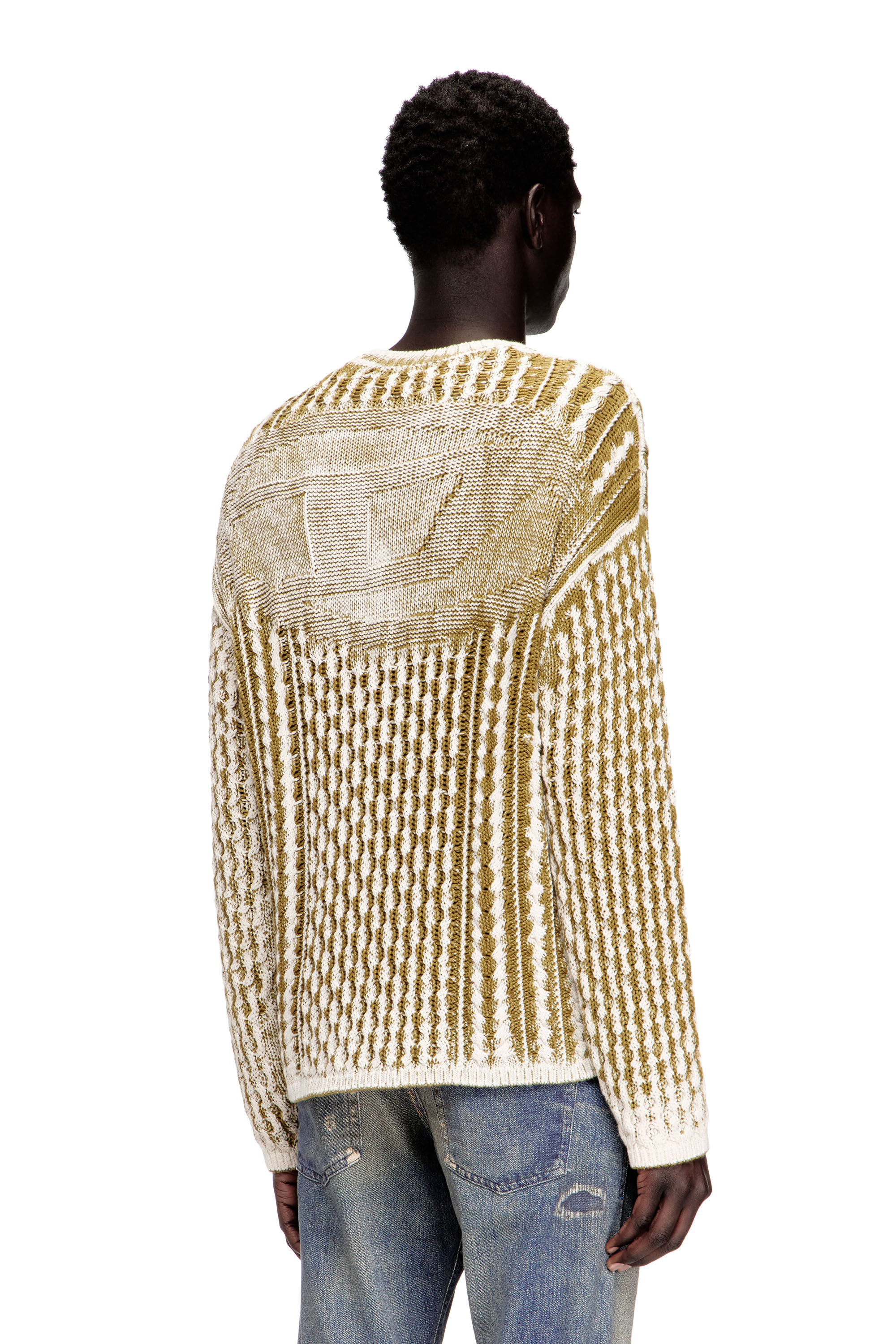 Diesel - K-MOISE, Pull torsad&eacute; &agrave; motif invers&eacute; Homme in Polychrome - 4