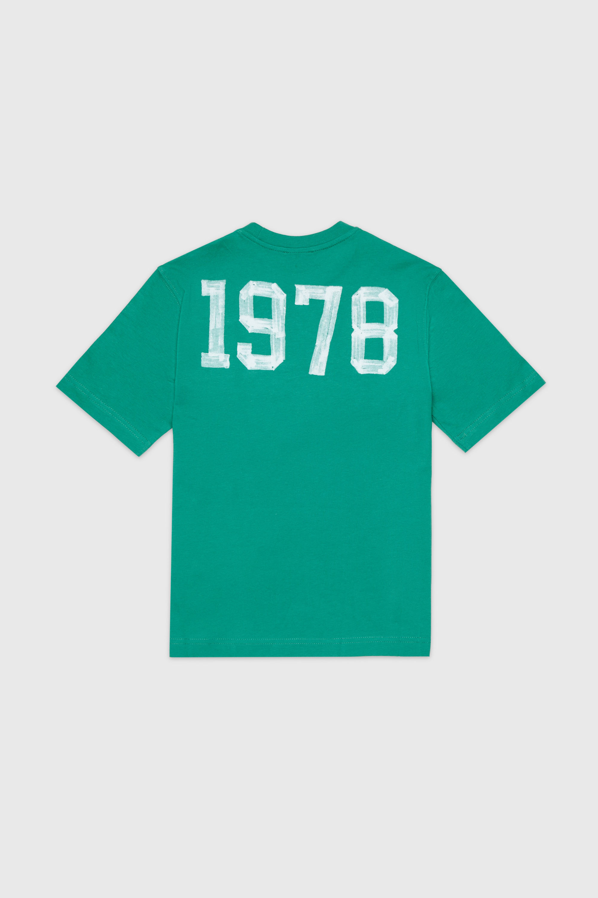 Diesel - TBAND OVER, T-shirt en coton avec motifs varsity Homme in Vert - 2