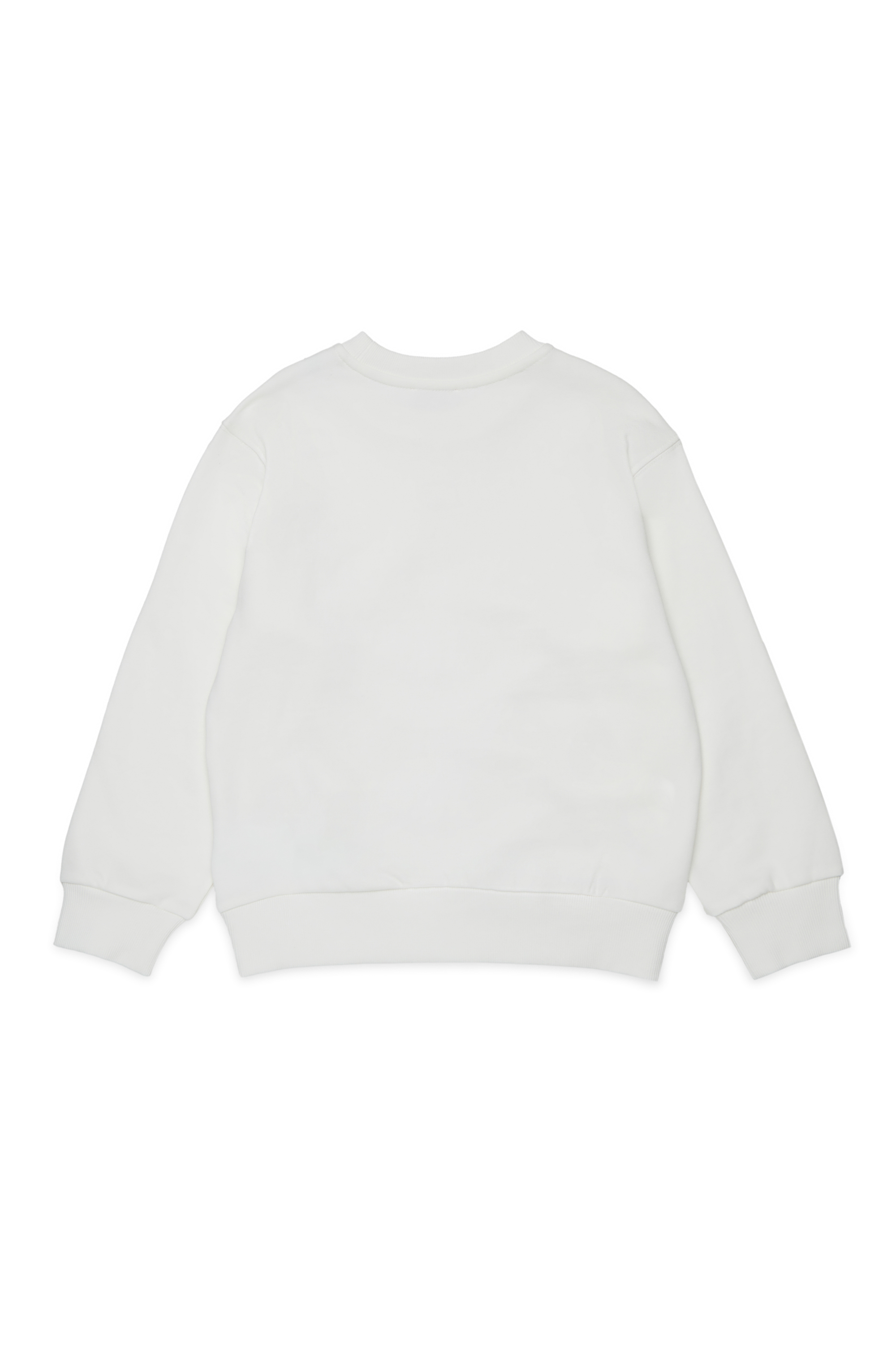 Diesel - SIDER OVER, Sweatshirt &agrave; col rond avec maxi logo Diesel imprim&eacute; Homme in Blanc - 2