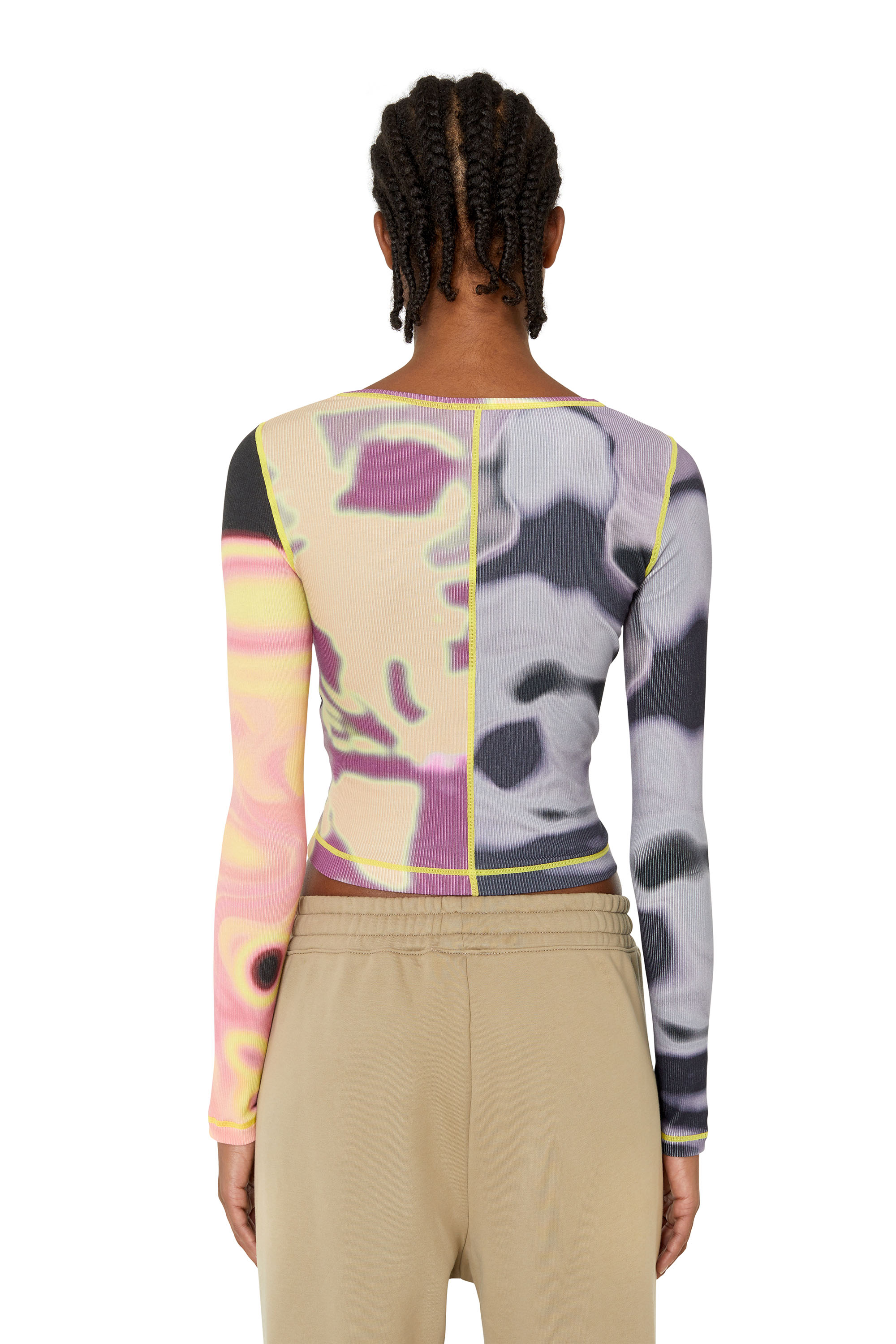 Diesel - T-BALLET-CUT, Noir/Rose - Image 4