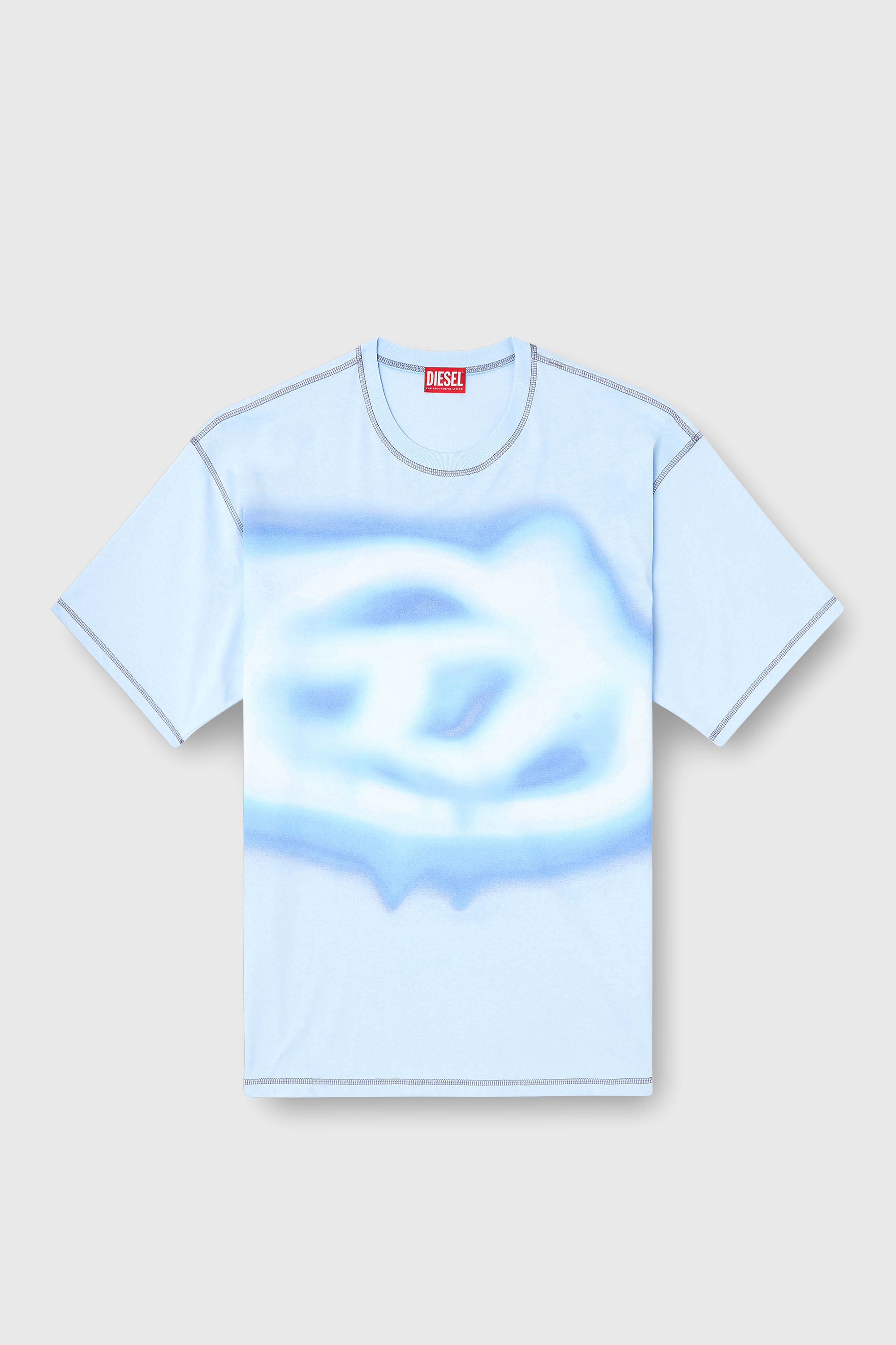 Diesel - T-BOXT-V11, T-shirt d&eacute;contract&eacute; avec imprim&eacute; effet aquatique Homme in Bleu - 2