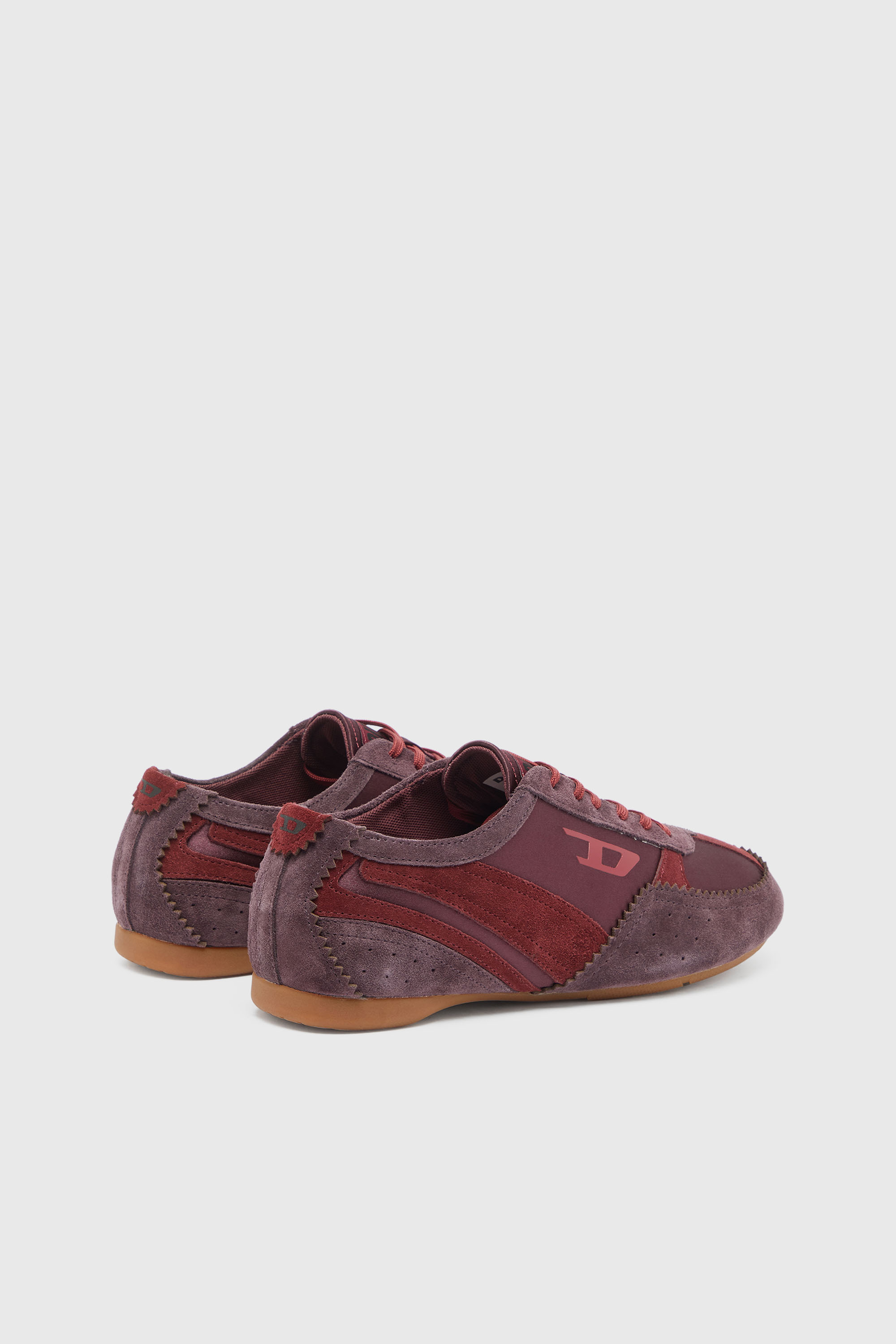 Diesel - D-MILE LOW II W, D-Mile-Baskets avec empi&egrave;cements en su&egrave;de Femme in Rouge - 3