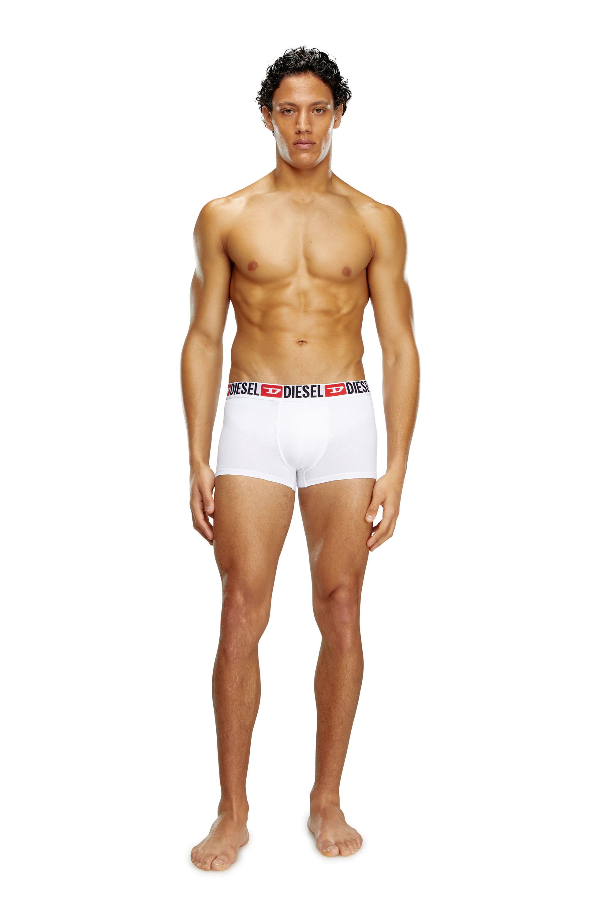 Diesel - UMBX-DAMIENTHREEPACK, Lot de trois boxers avec taille ornée du logo sur toute la surface Homme in Blanc - 1