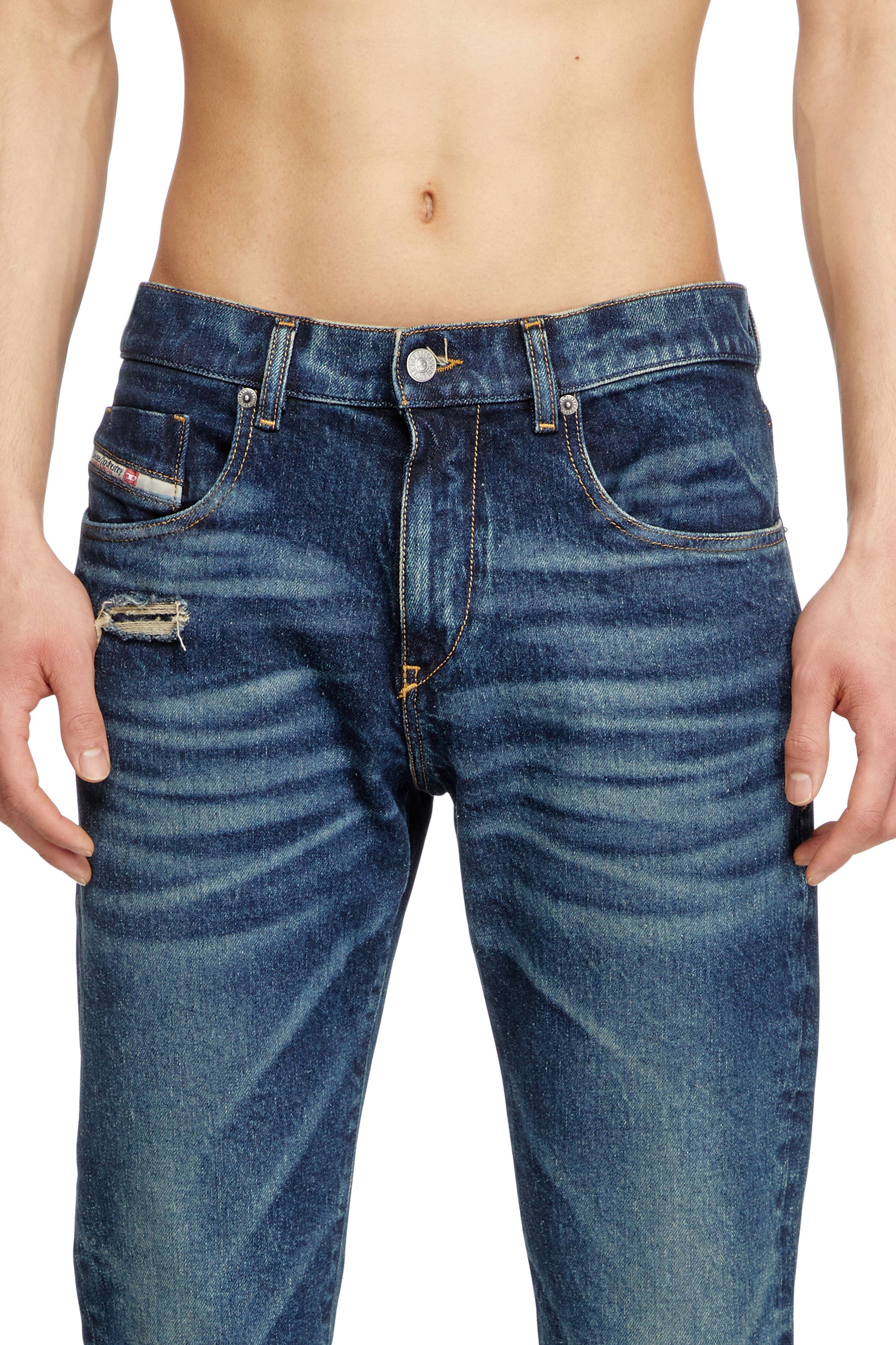 Diesel - Slim Jeans 2019 D-Strukt 007Y3 Homme, Bleu Foncé - Image 5