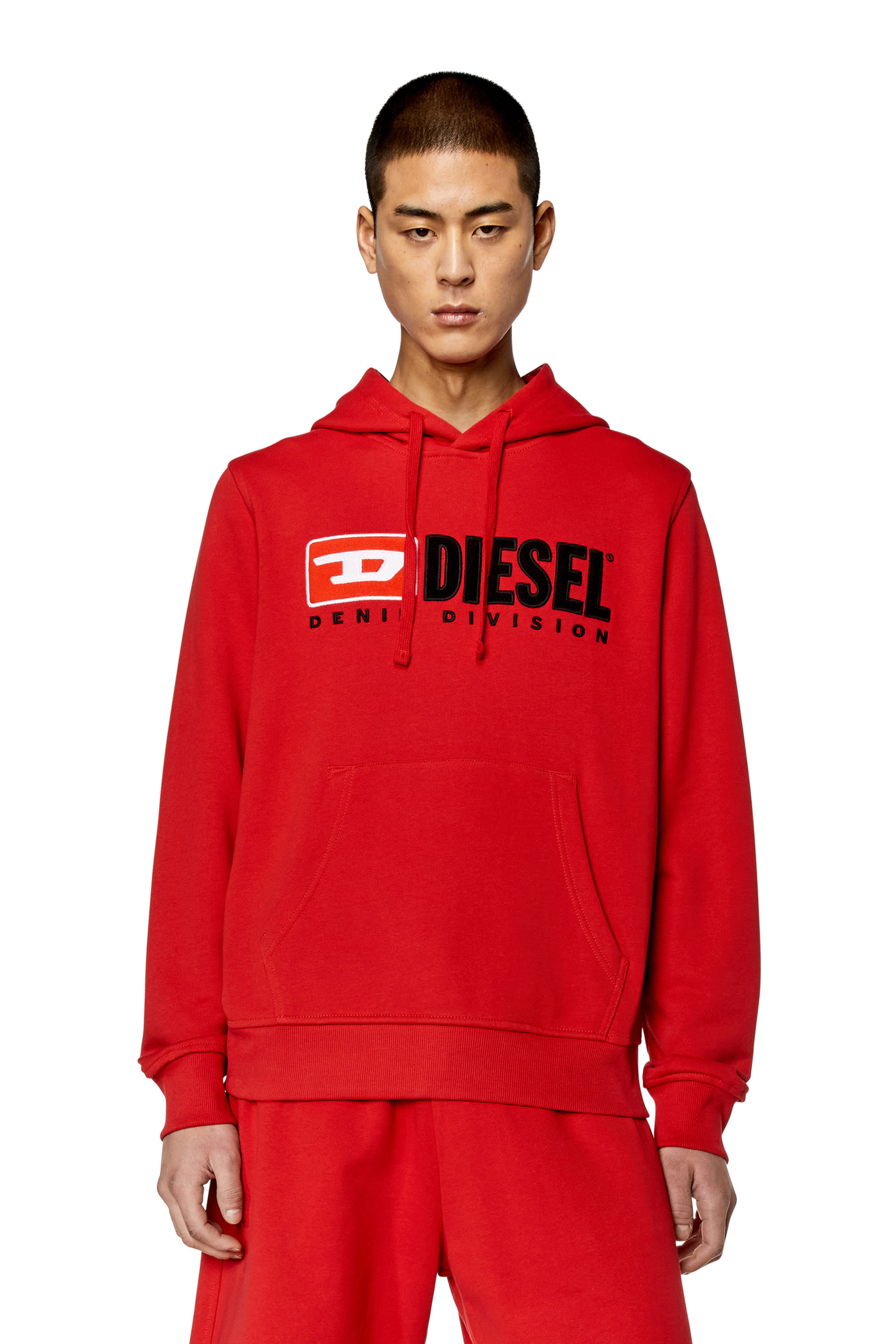 Diesel - S-GINN-HOOD-DIV, Rouge Cerise - Image 1