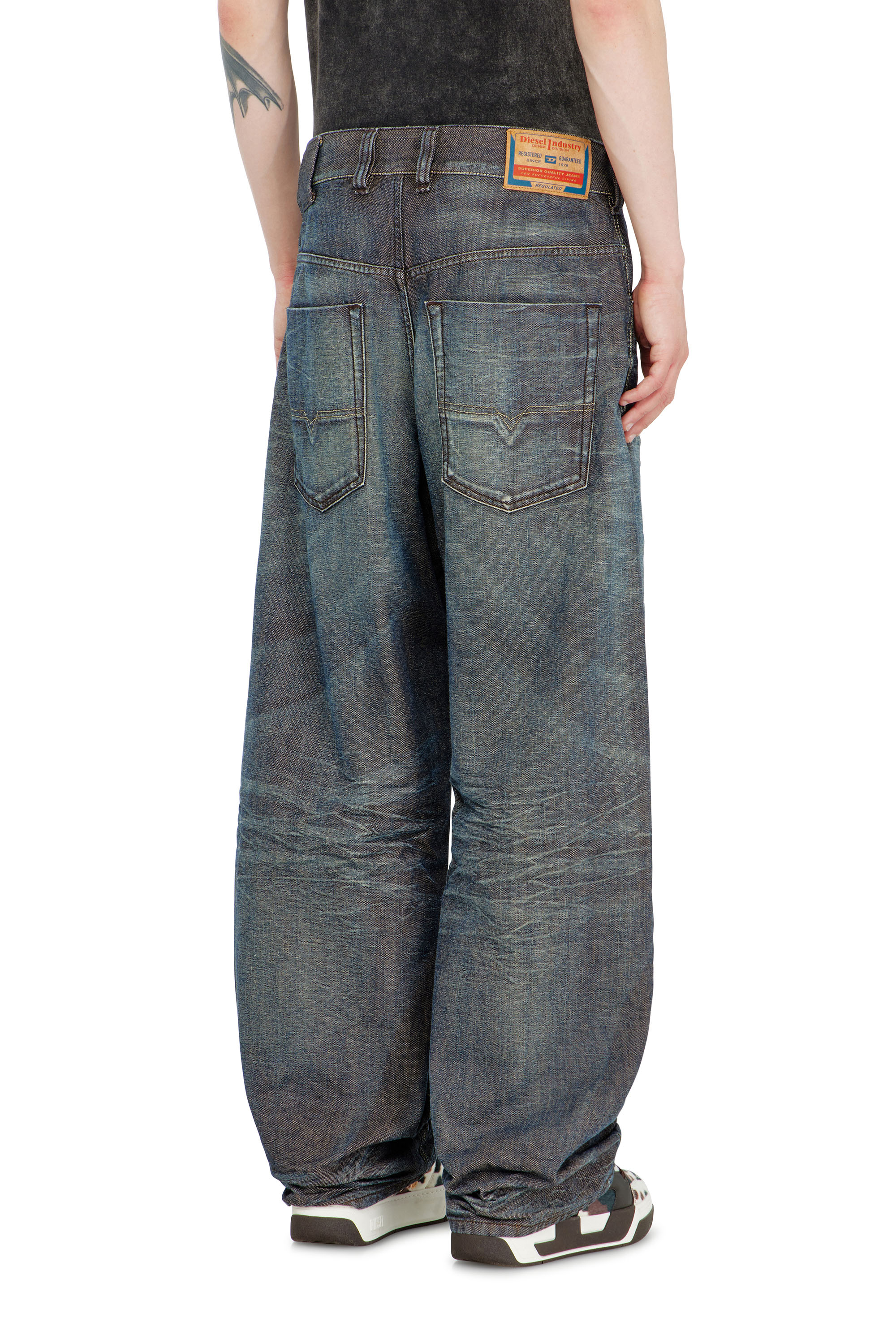 Diesel - Relaxed Jeans 1997 D-Enim-M 007EM Mixte, Bleu Fonc&eacute; - Image 5