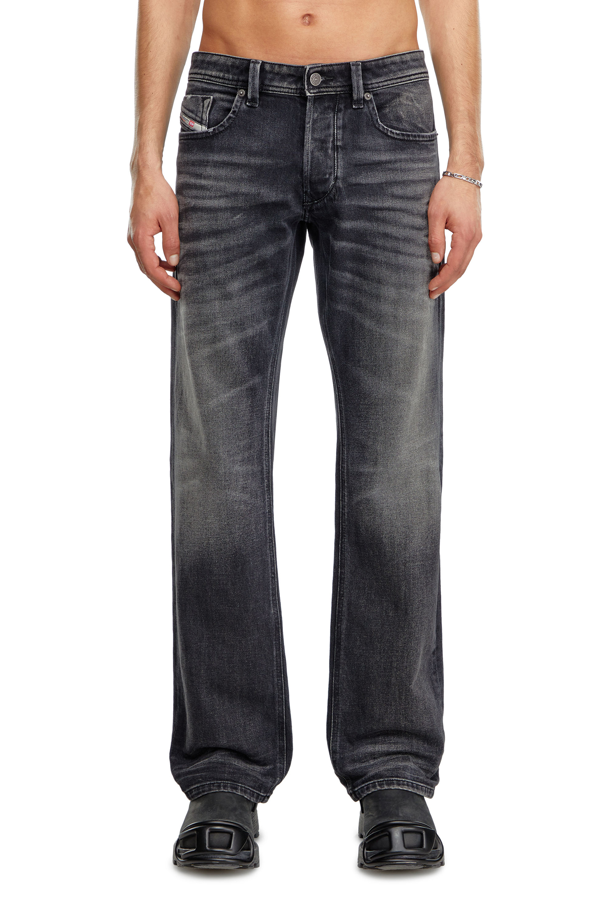 Diesel - Regular Jeans 1985 Larkee 09J65 Homme, Noir/Gris foncé - Image 3
