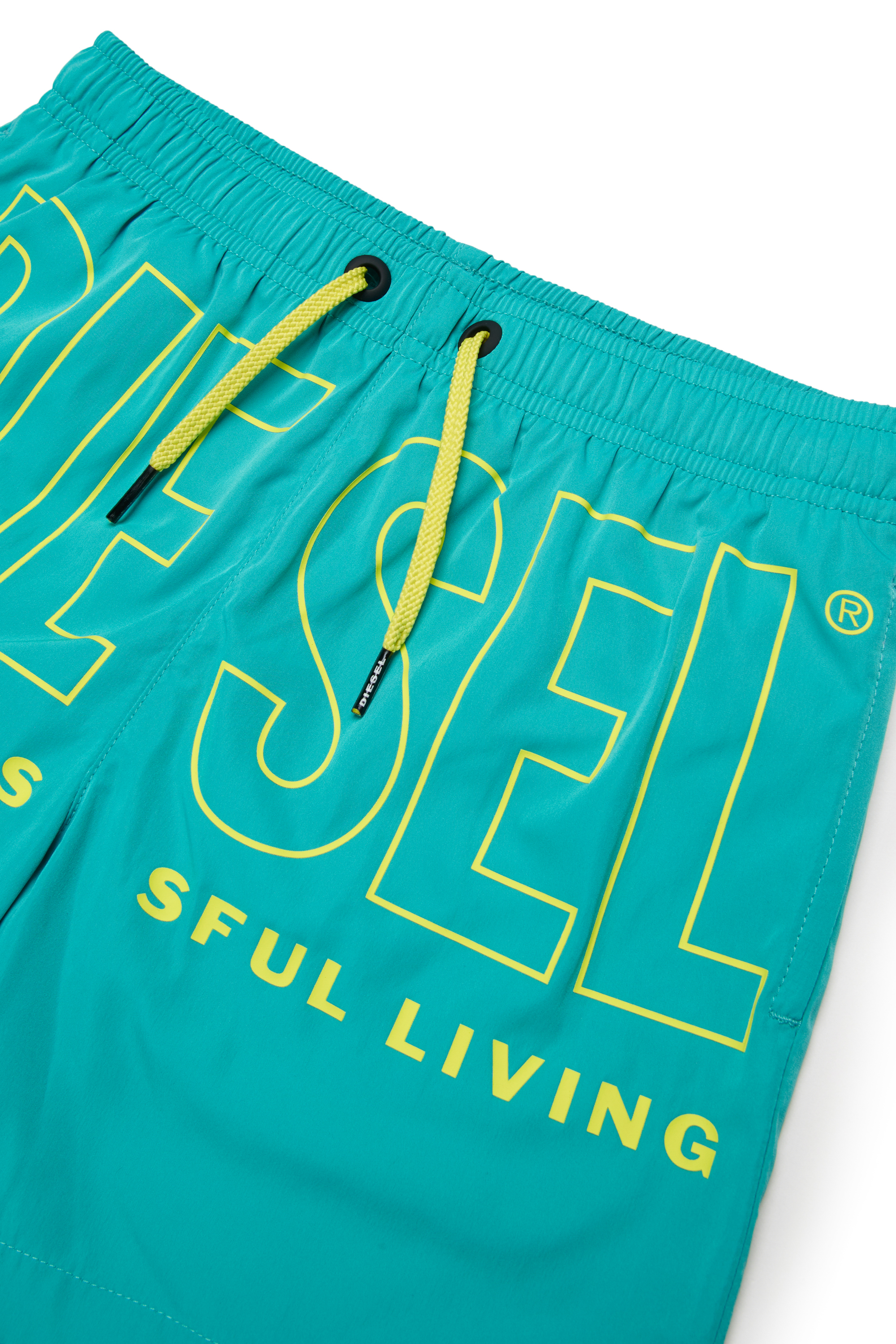 Diesel - MIDIT, Short de bain avec maxi logo Homme in Vert - 3