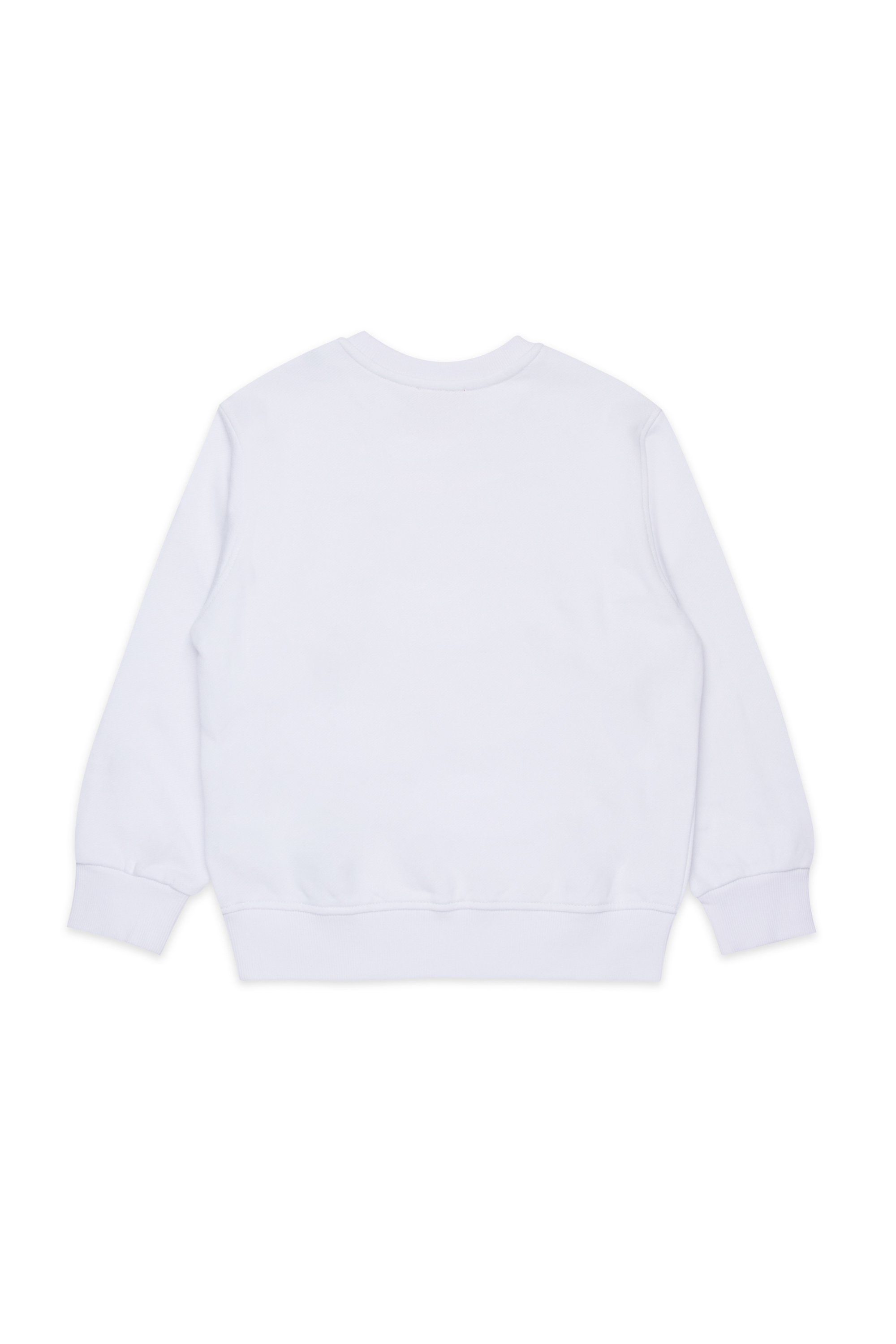 Diesel - SPATCH OVER, Sweat en coton avec logo appliqué Homme in Blanc - 2