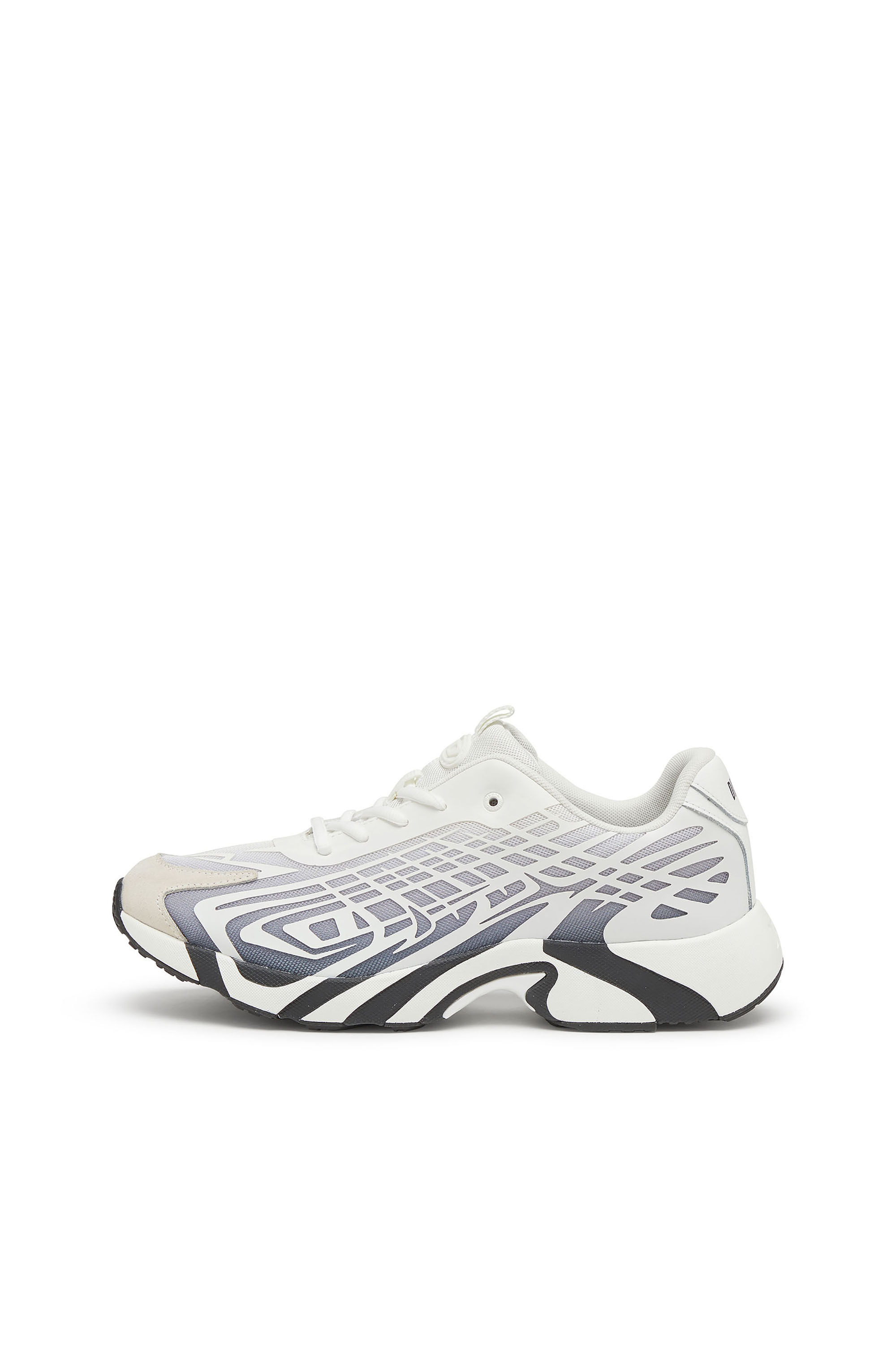 Diesel - S-D-VIT'S 500 LOW, D-Vit-Sneakers en mesh dégradé rayé Homme in Blanc - 2