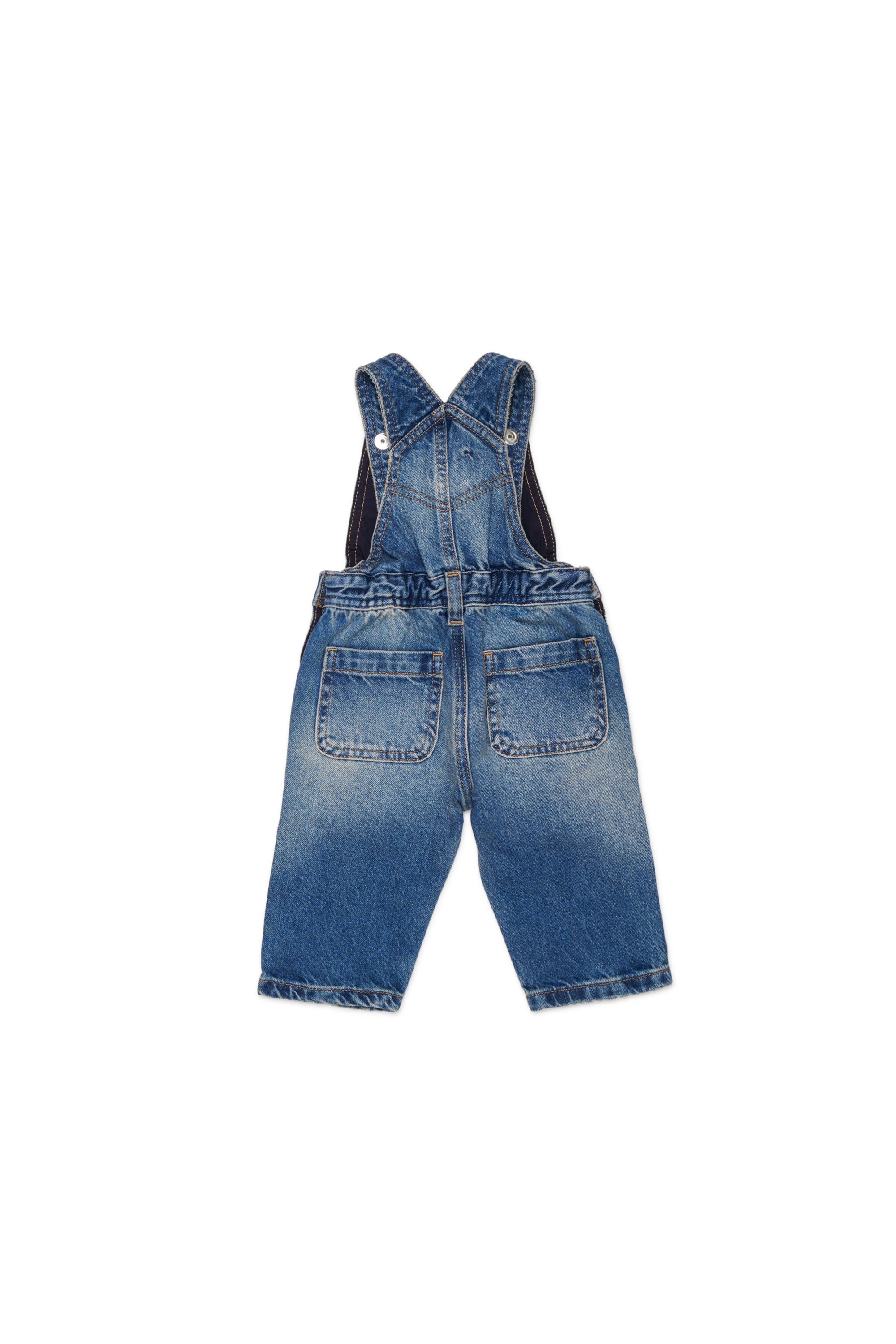 Diesel - JARYB, Salopette en denim avec broderie logo Homme in Bleu - 2