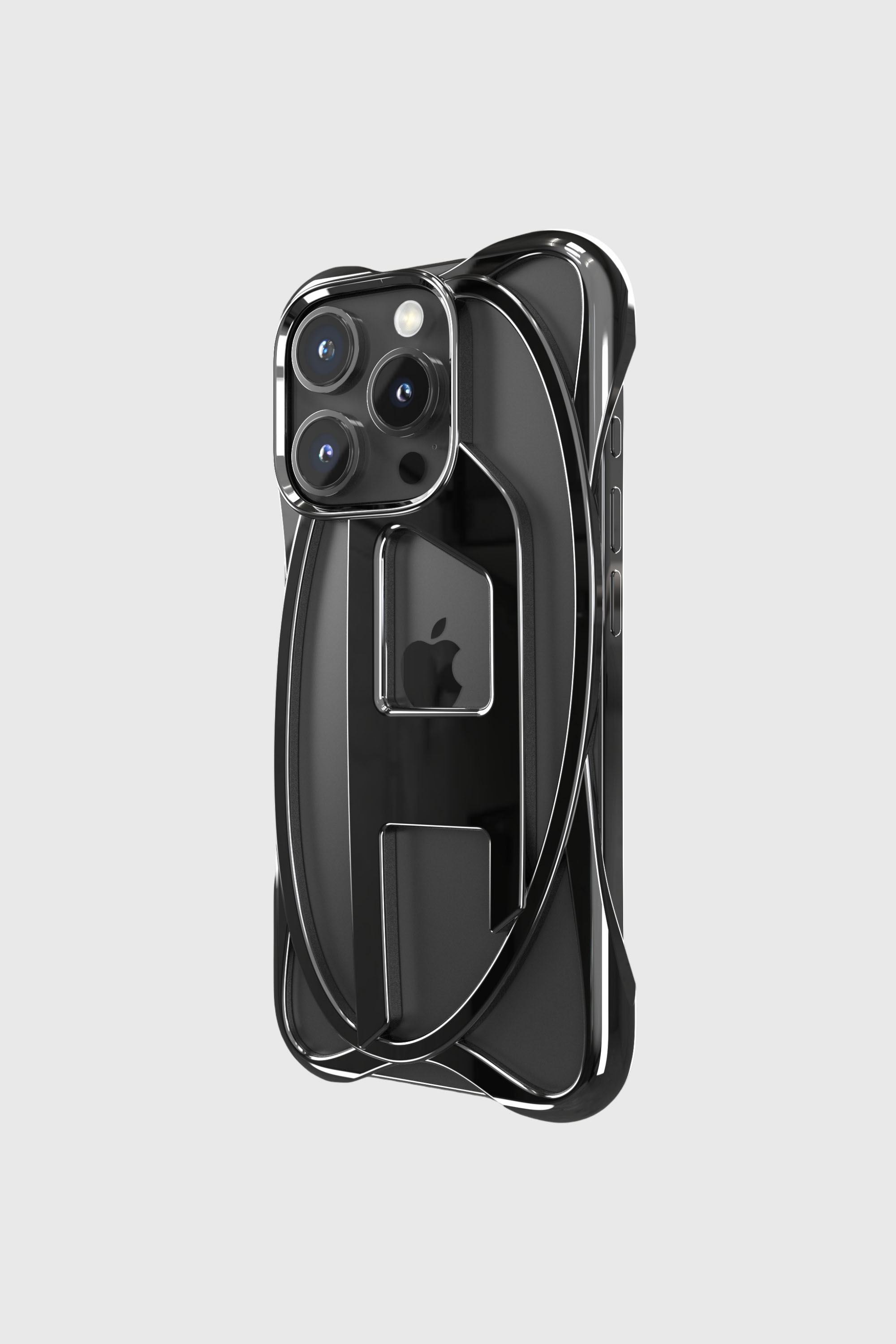 Diesel - 60268 CAGED D CASE, Coque Caged D iPhone 16 Pro Mixte in Noir - 3