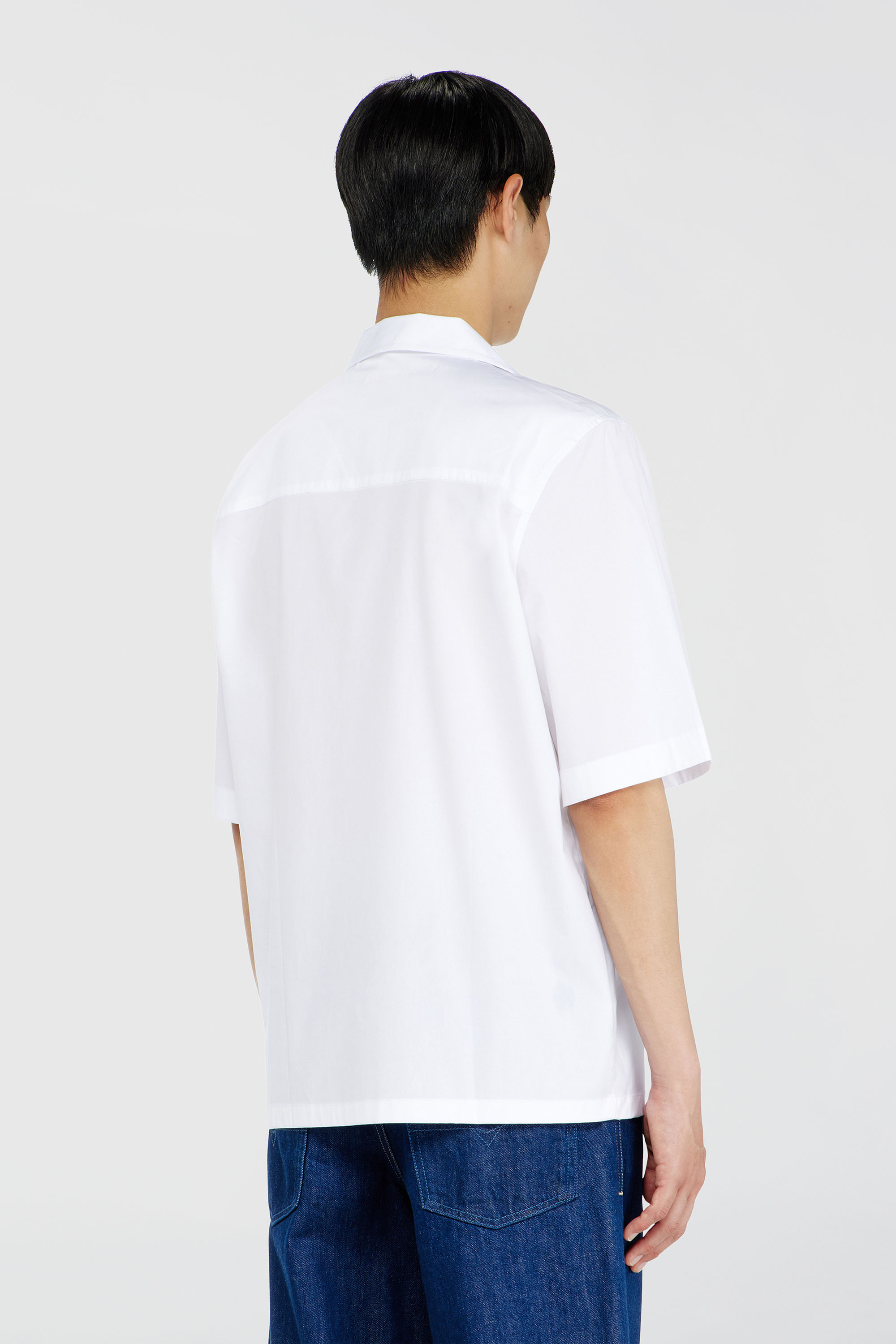 Diesel - S-MAC-GSBH, Chemise en popeline stretch avec broderie Oval D Homme in Blanc - 4