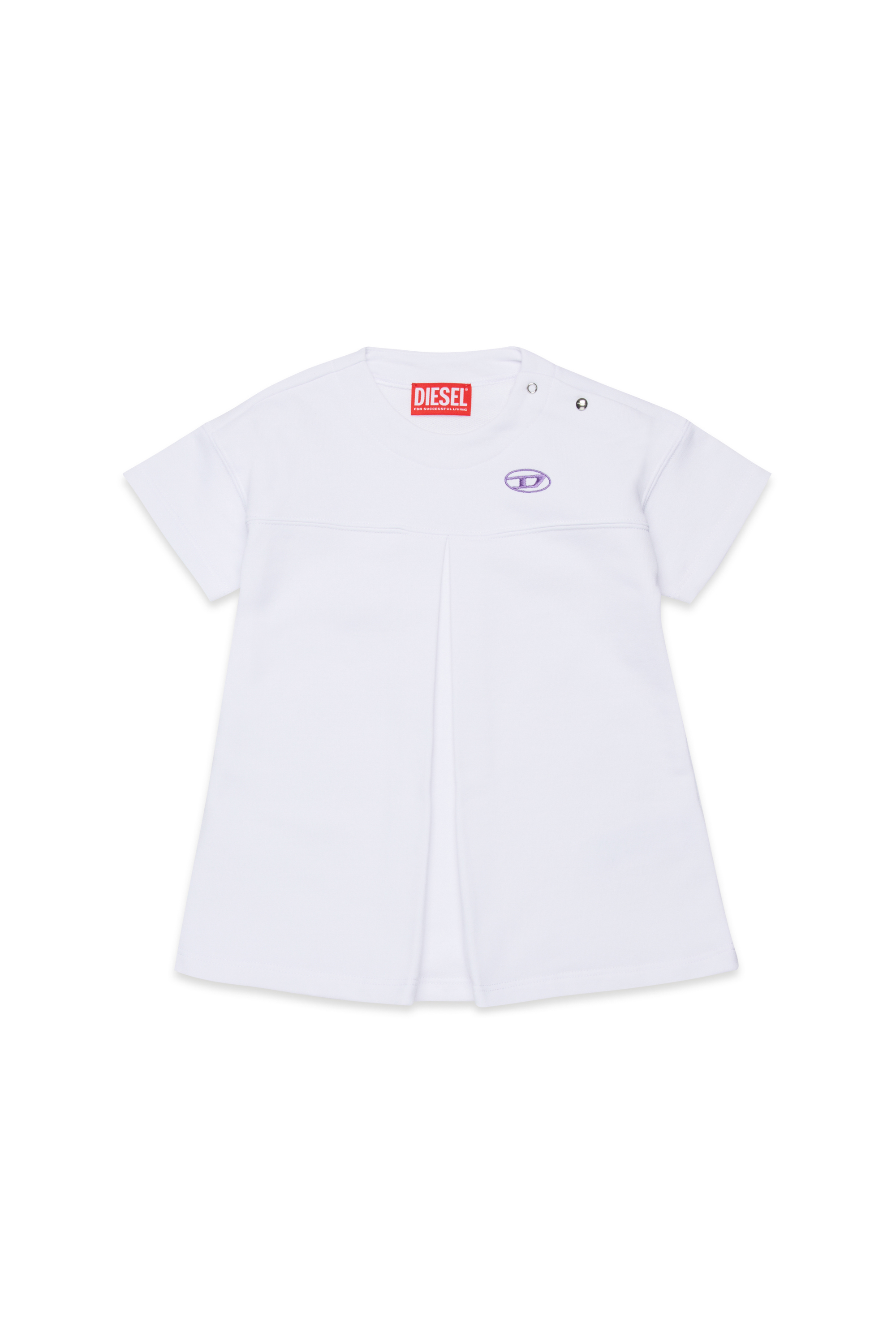 Diesel - DROWELB, Robe sweat-shirt avec pli invers&eacute; Femme in Blanc - 1