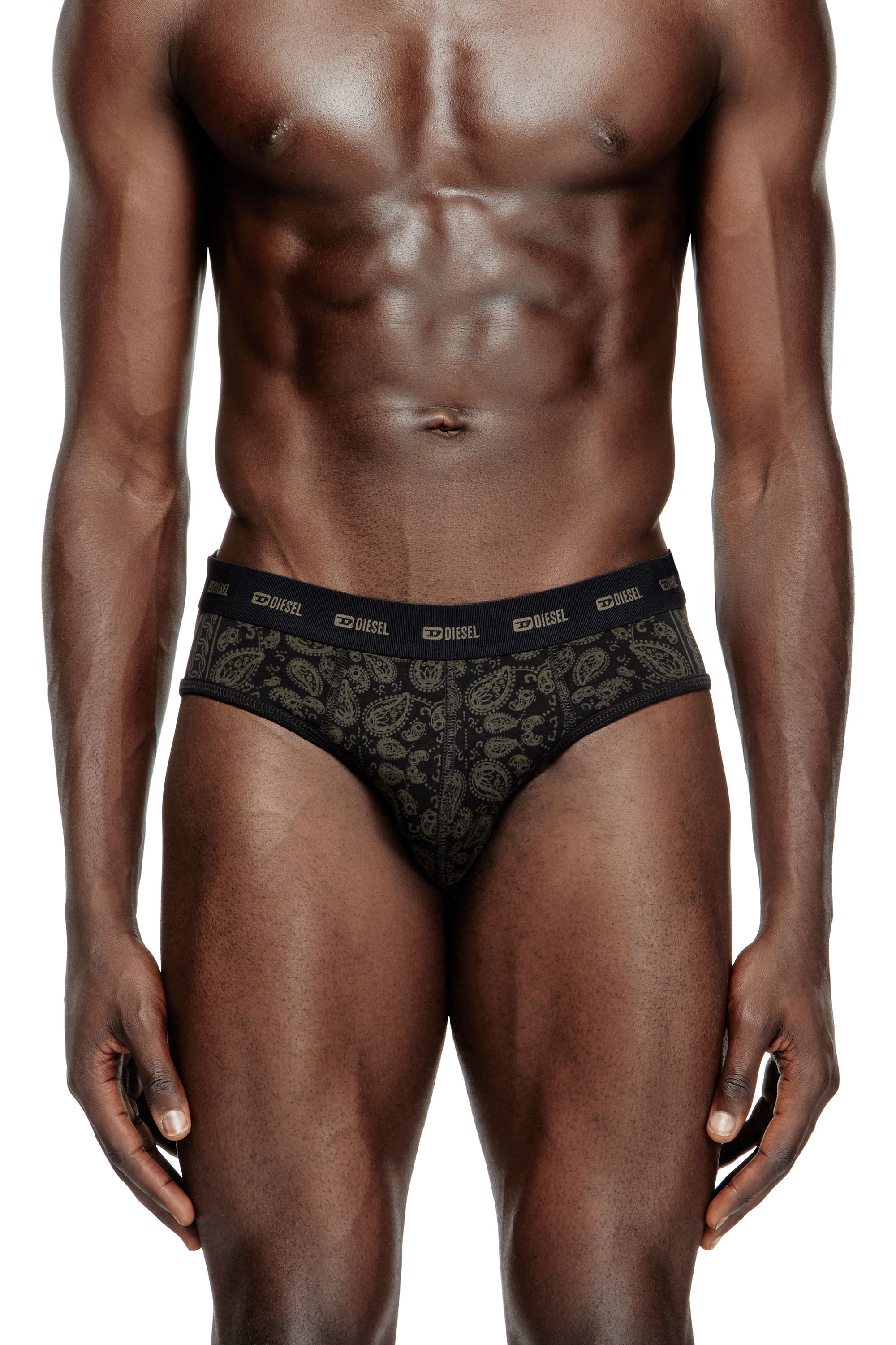 Diesel - ANDRE-UTLT-3PACK, Lot de 3 slips en coton stretch avec imprimé bandana Homme in Polychrome - 1