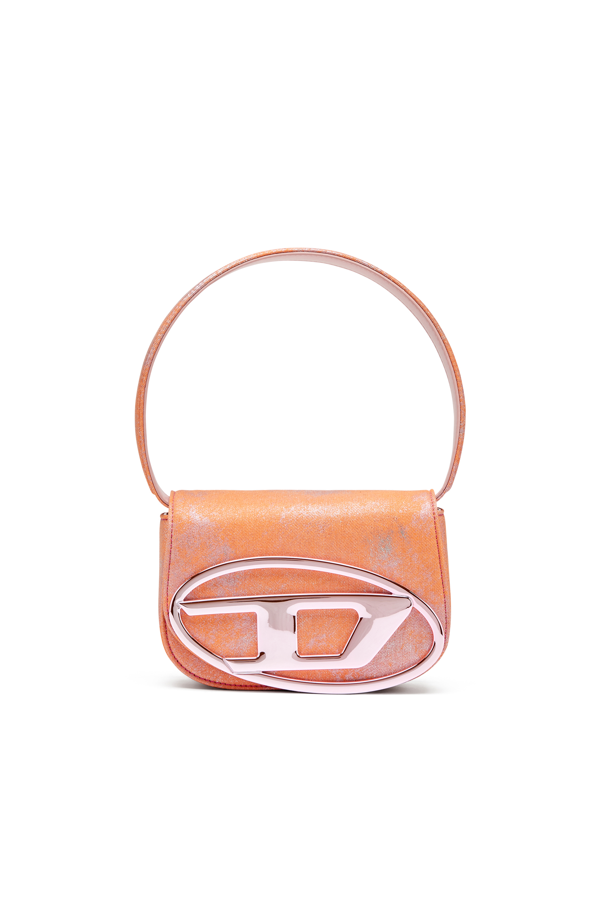 Diesel - 1DR, 1DR-Sac &agrave; bandouli&egrave;re signature en denim couleur pop Femme in Rose - 2