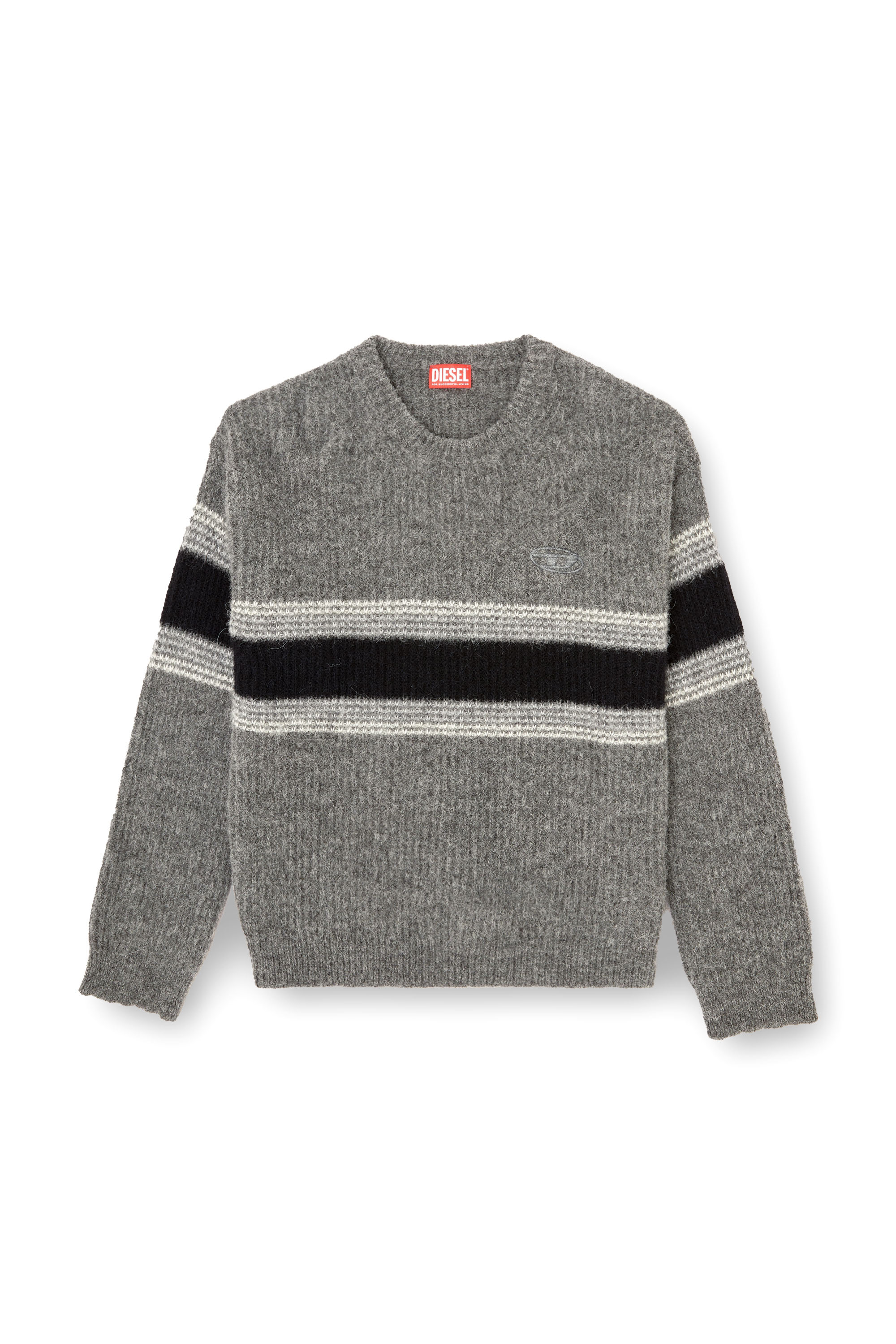 Diesel - K-SOREN, Pull rayé en mélange d'alpaga Homme in Polychrome - 3
