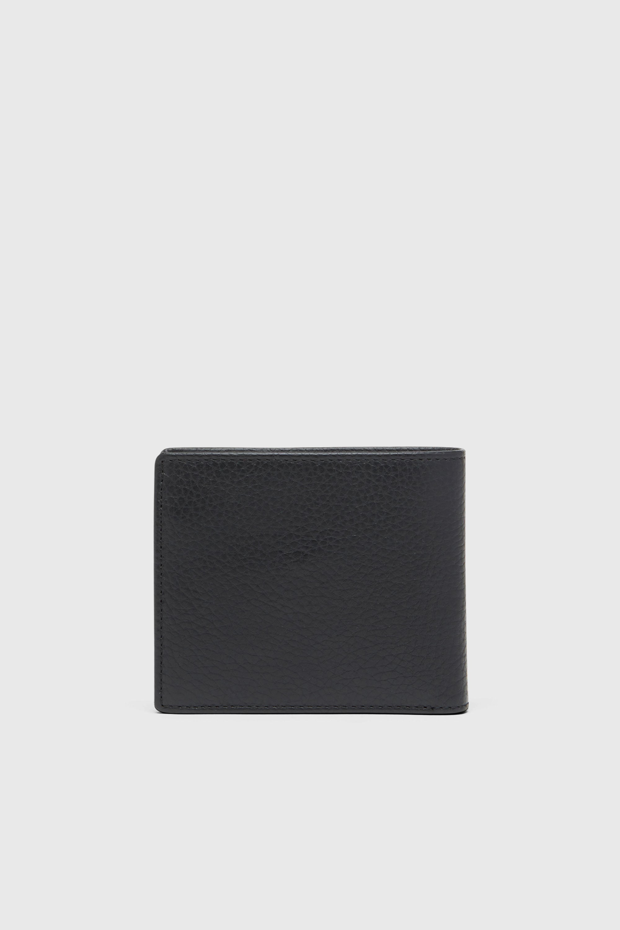 Diesel - BI FOLD COIN S, Portefeuille &agrave; deux volets en cuir grain&eacute; Homme in Noir - 2
