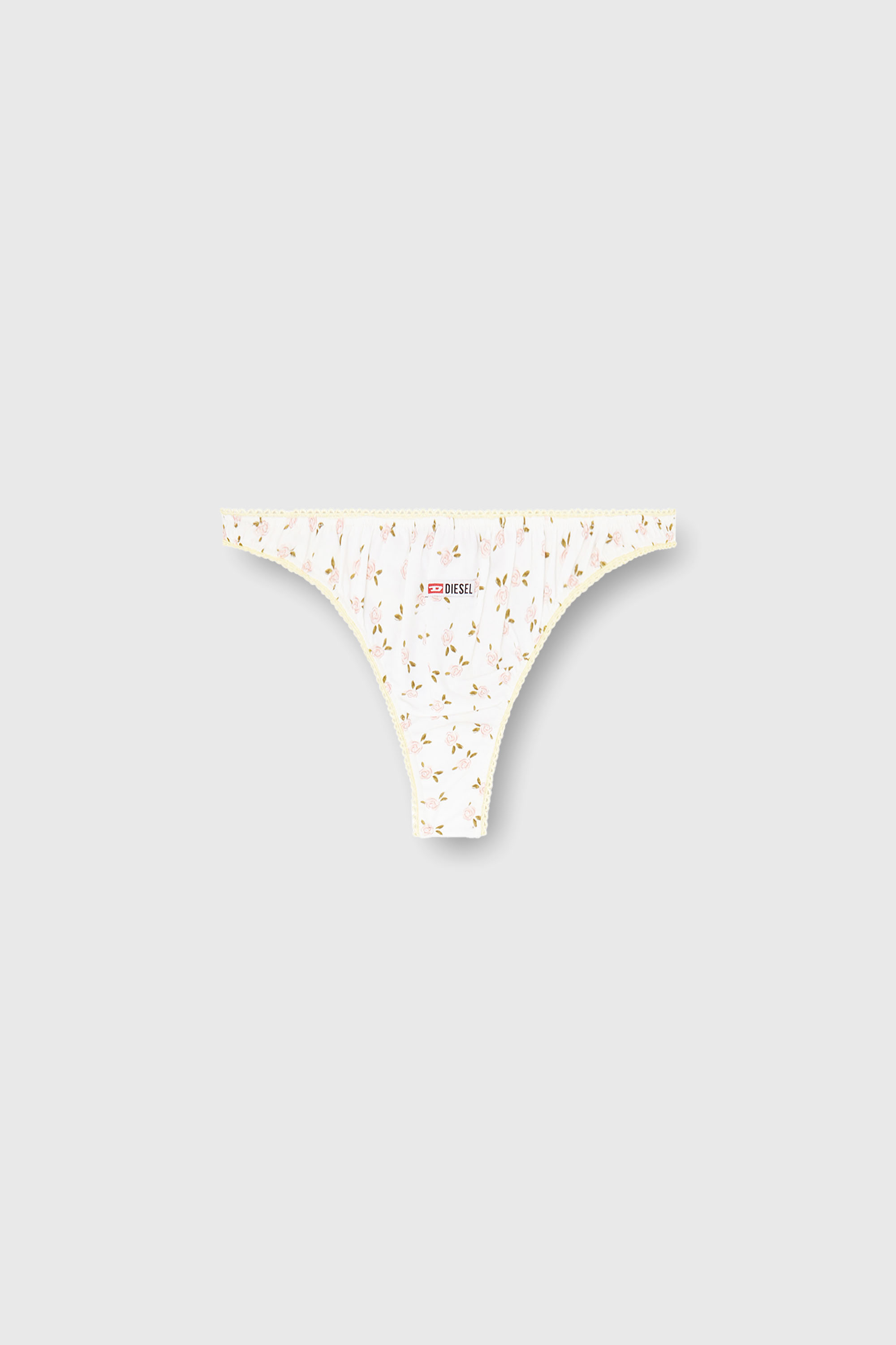 Diesel - ALEXIS-D-CORE, String en coton &agrave; imprim&eacute; floral all-over Femme in Blanc - 2
