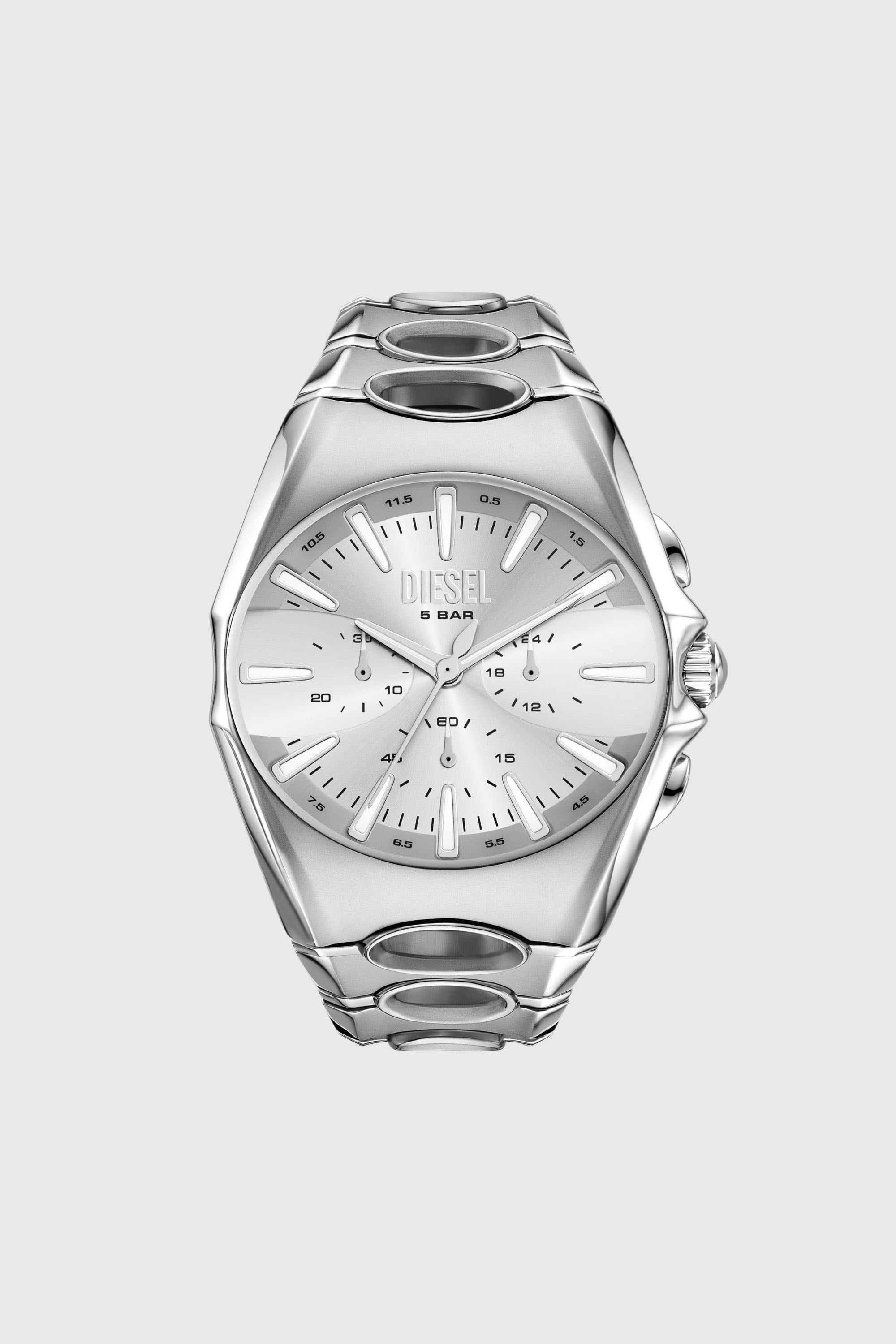 Diesel - DZ4694 WATCH, Montre D-Curve acier inoxydable Homme in Gris argent&eacute; - 1