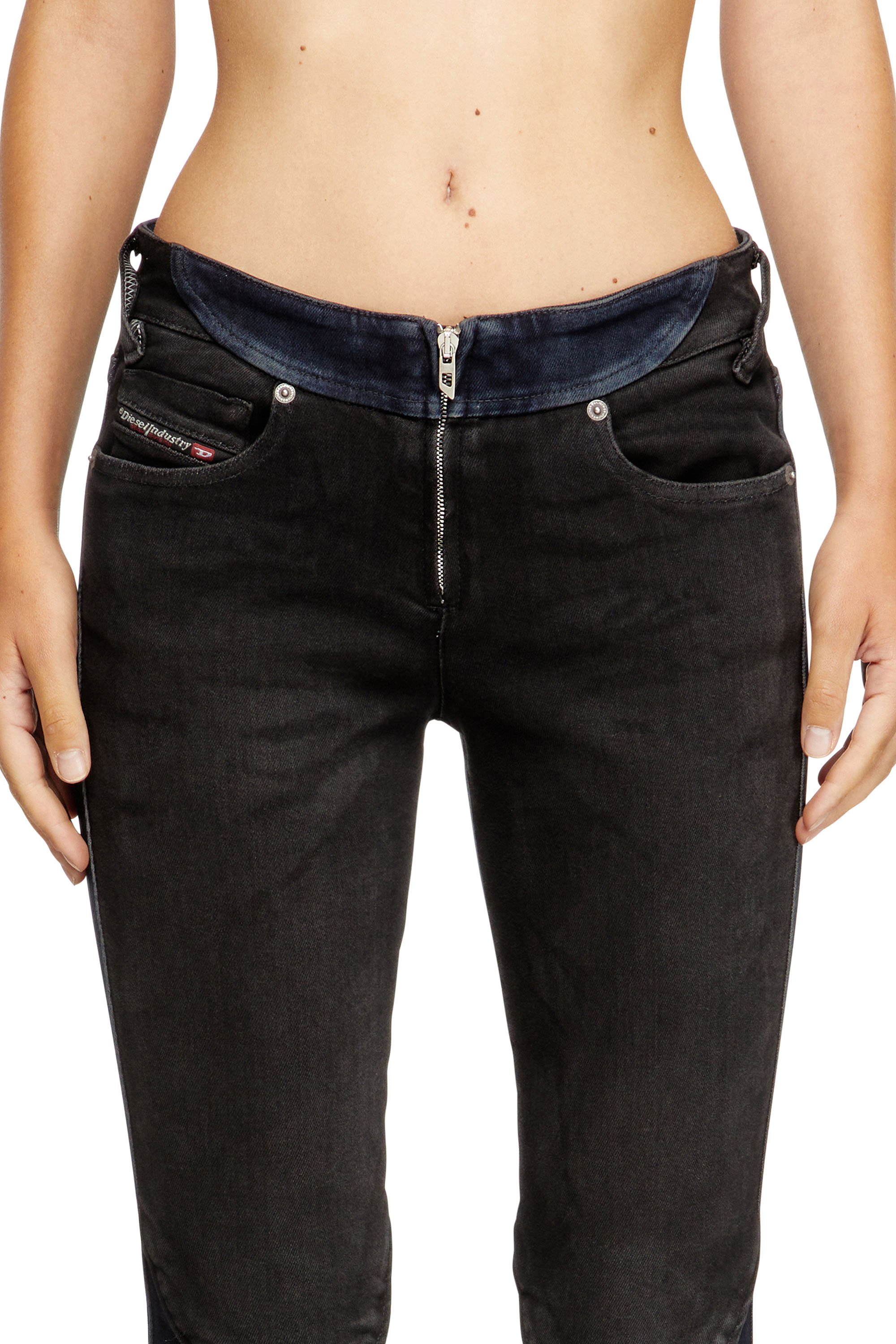 Diesel - Slim Jeans D-Bikee 09M92 Femme, Bleu Foncé - Image 5