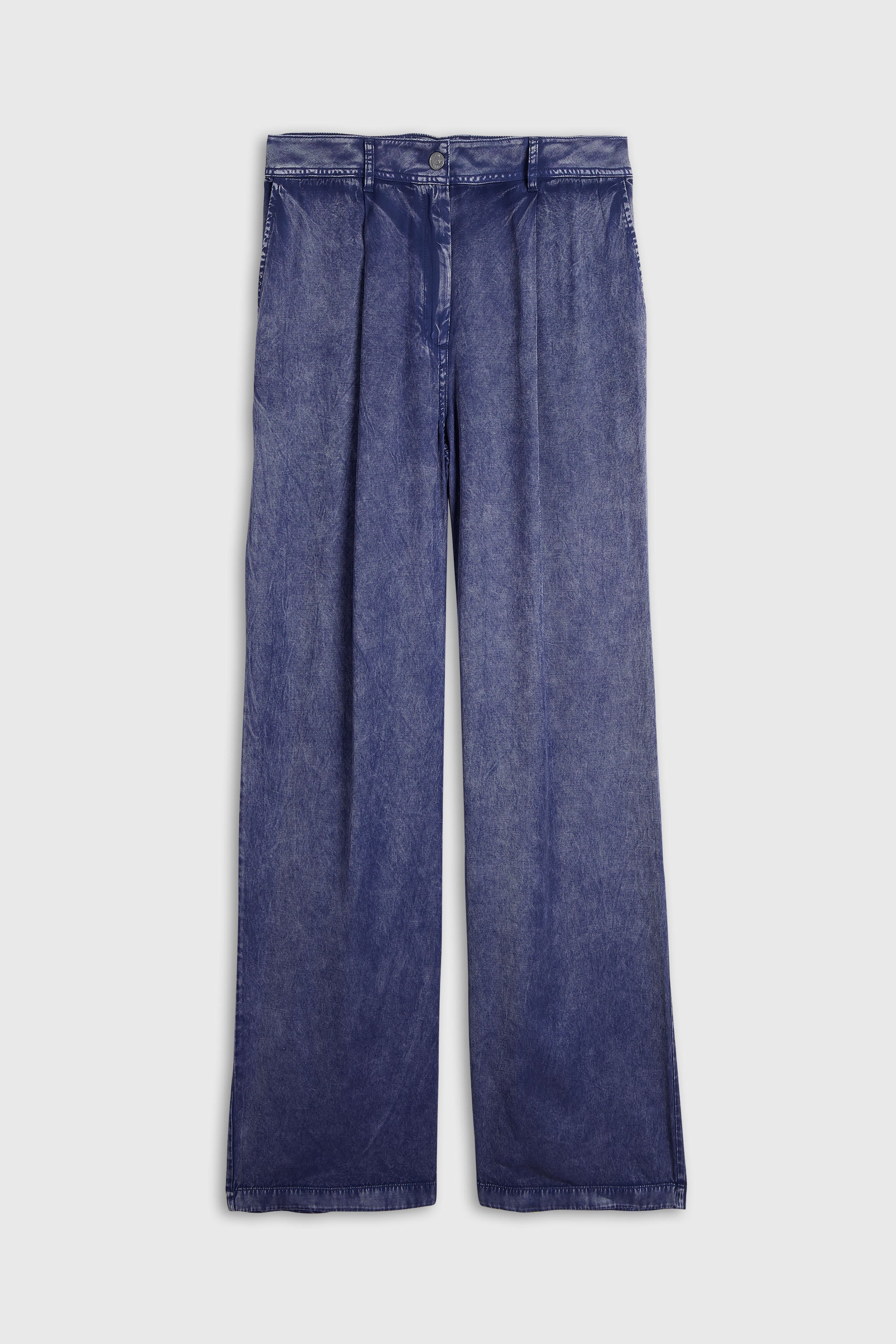 Diesel - P-AUSTINE, Pantalon wide-leg en viscose effet denim Femme in Bleu - 2