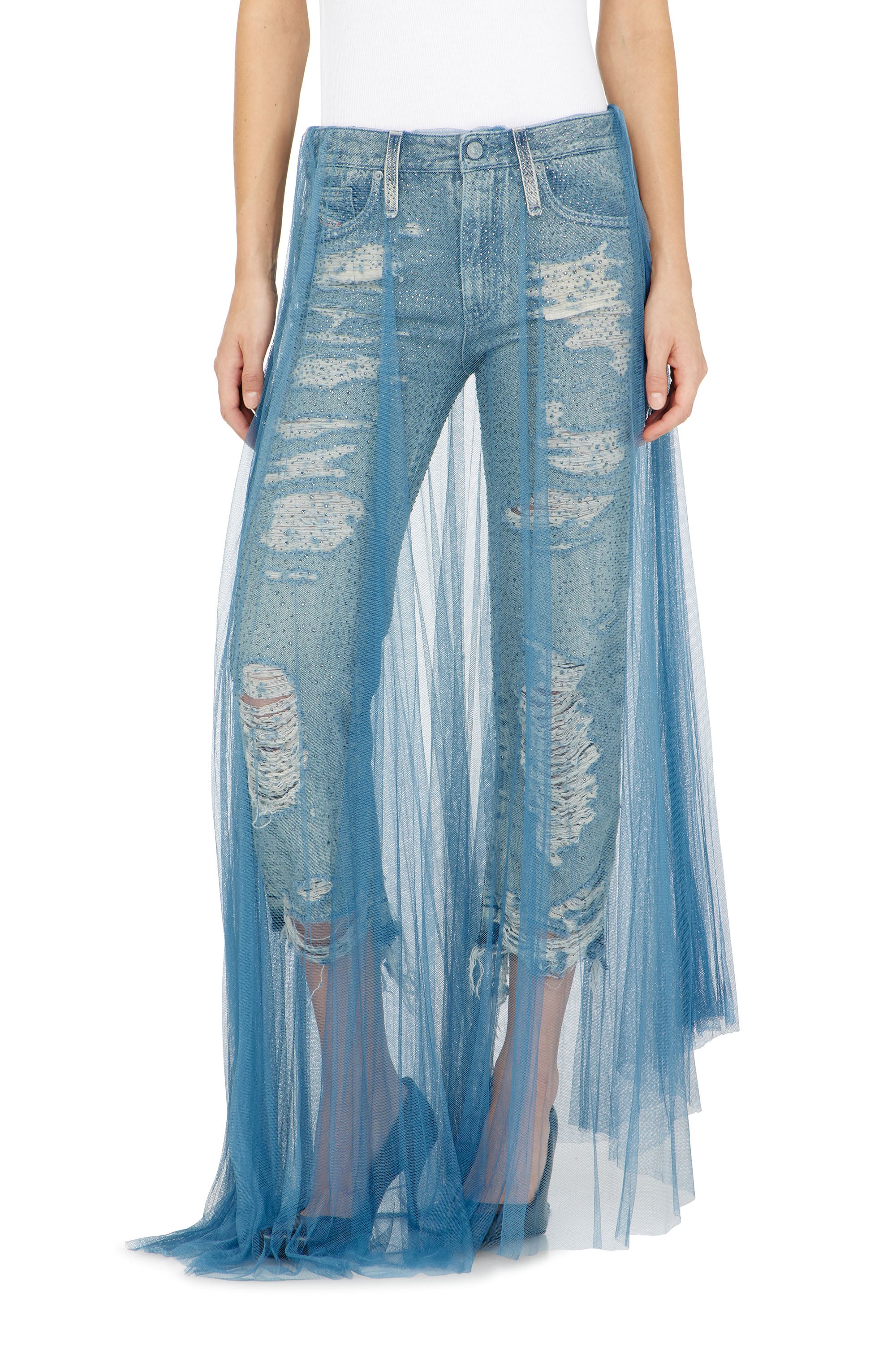 Diesel - Regular Jeans D-Aisi 0DBER Femme, Bleu moyen - Image 4