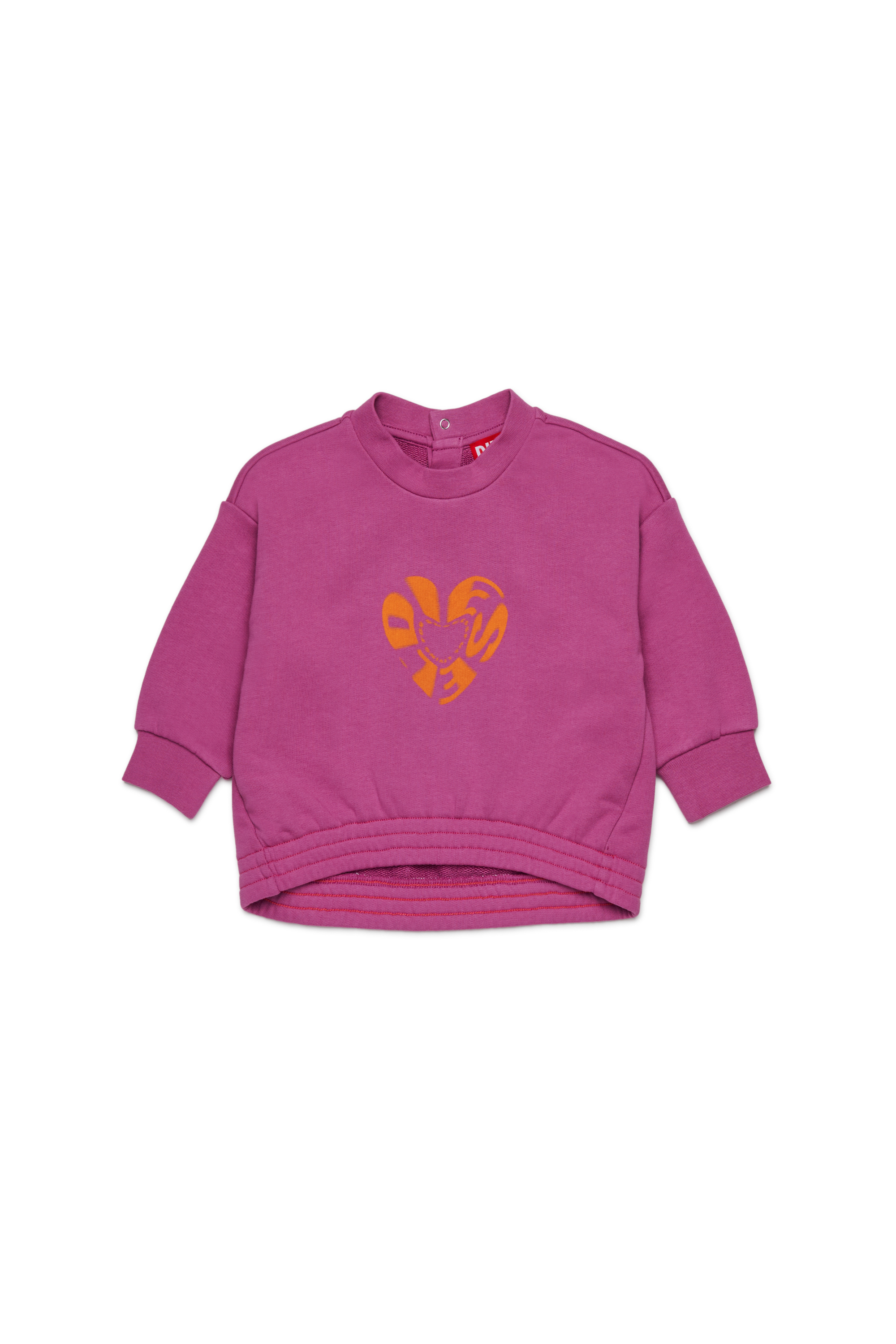Diesel - SANPIB, Woman's Cotton sweatshirt with logo print in Violet - 1