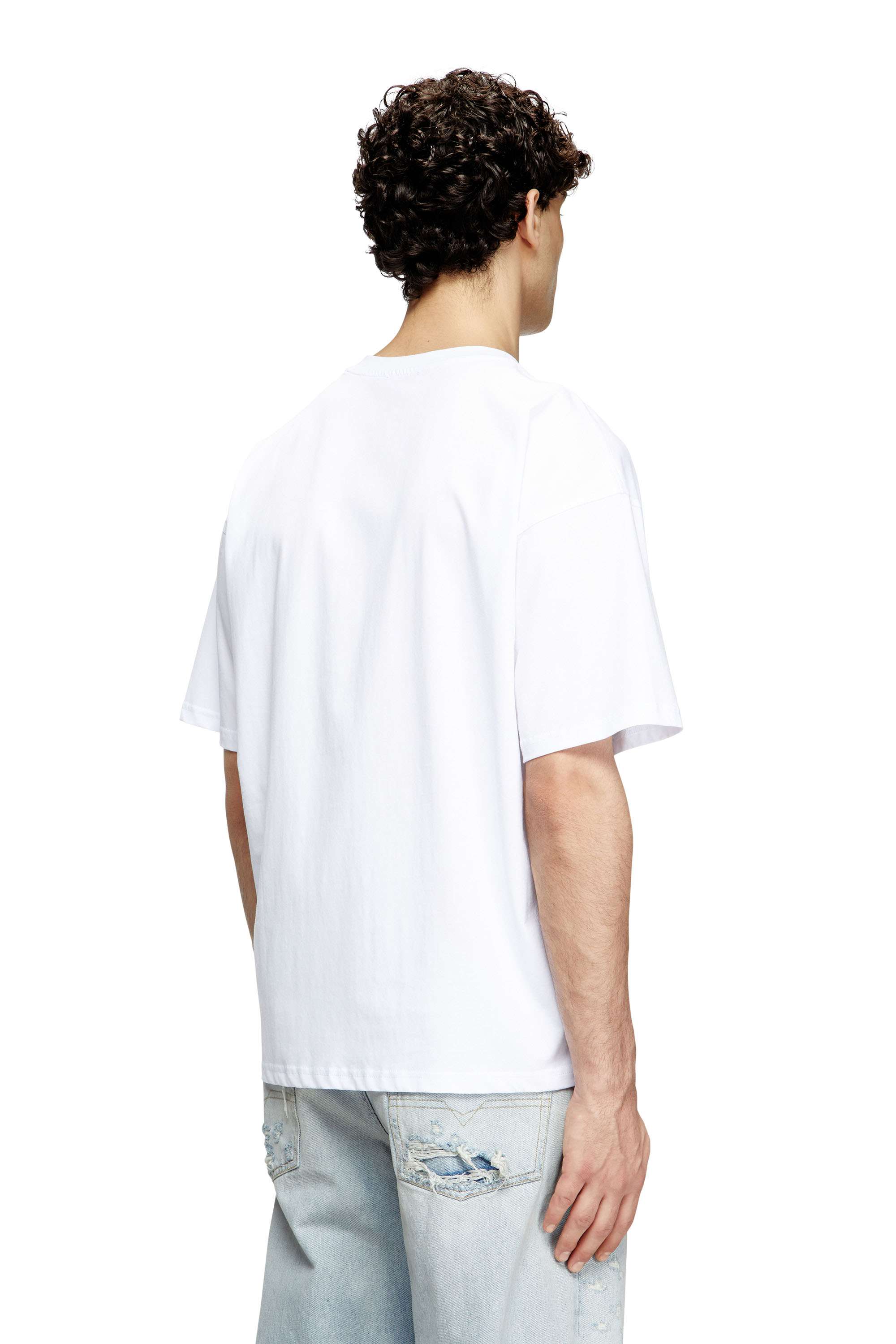 Diesel - T-BOXT-OD, T-shirt avec Oval D brodé Mixte in Blanc - 4