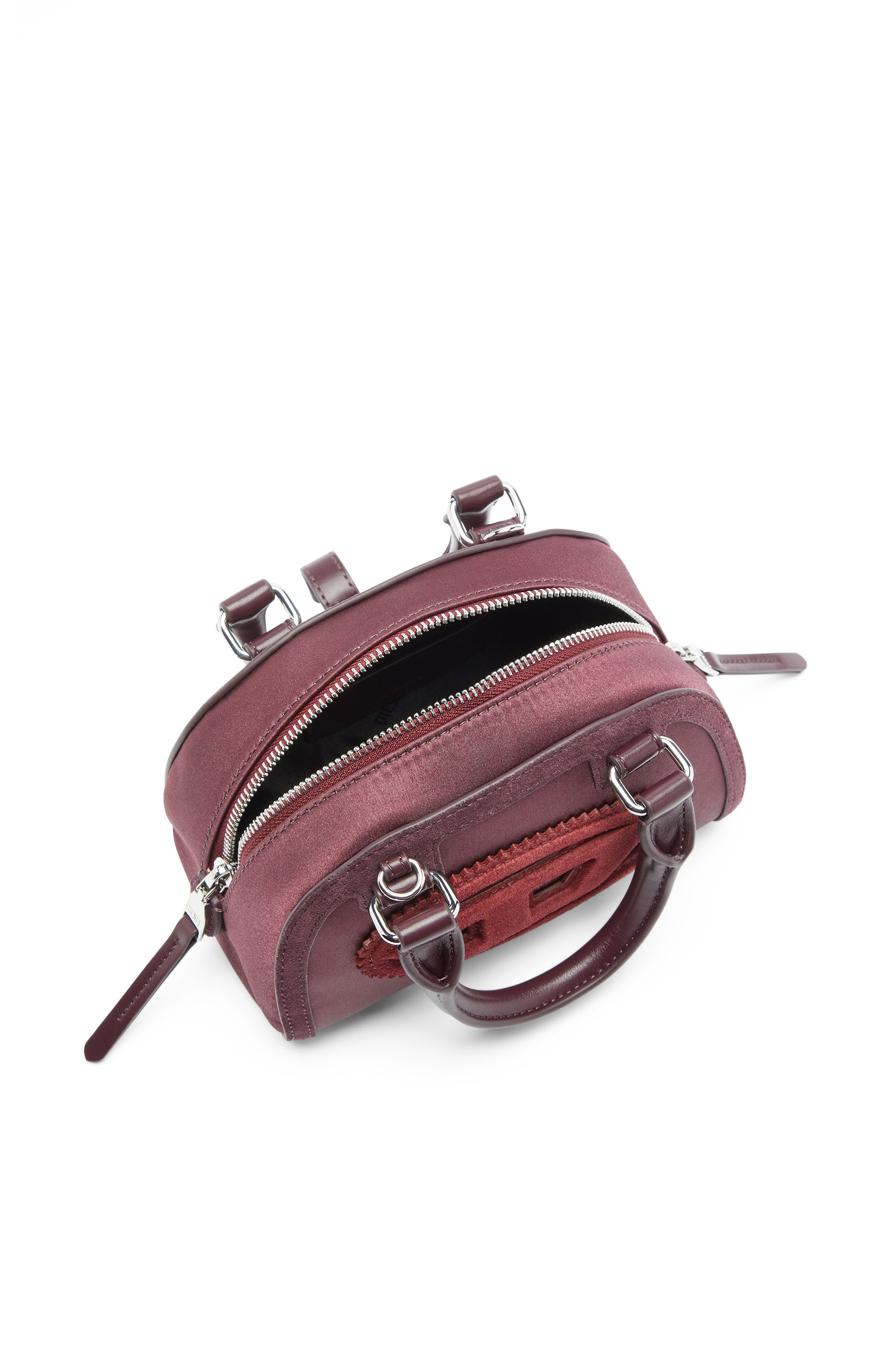 Diesel - 1DR DOME CROSSBODY, Woman's 1DR Dome - Small bowling bag in satin and suede in null - 3