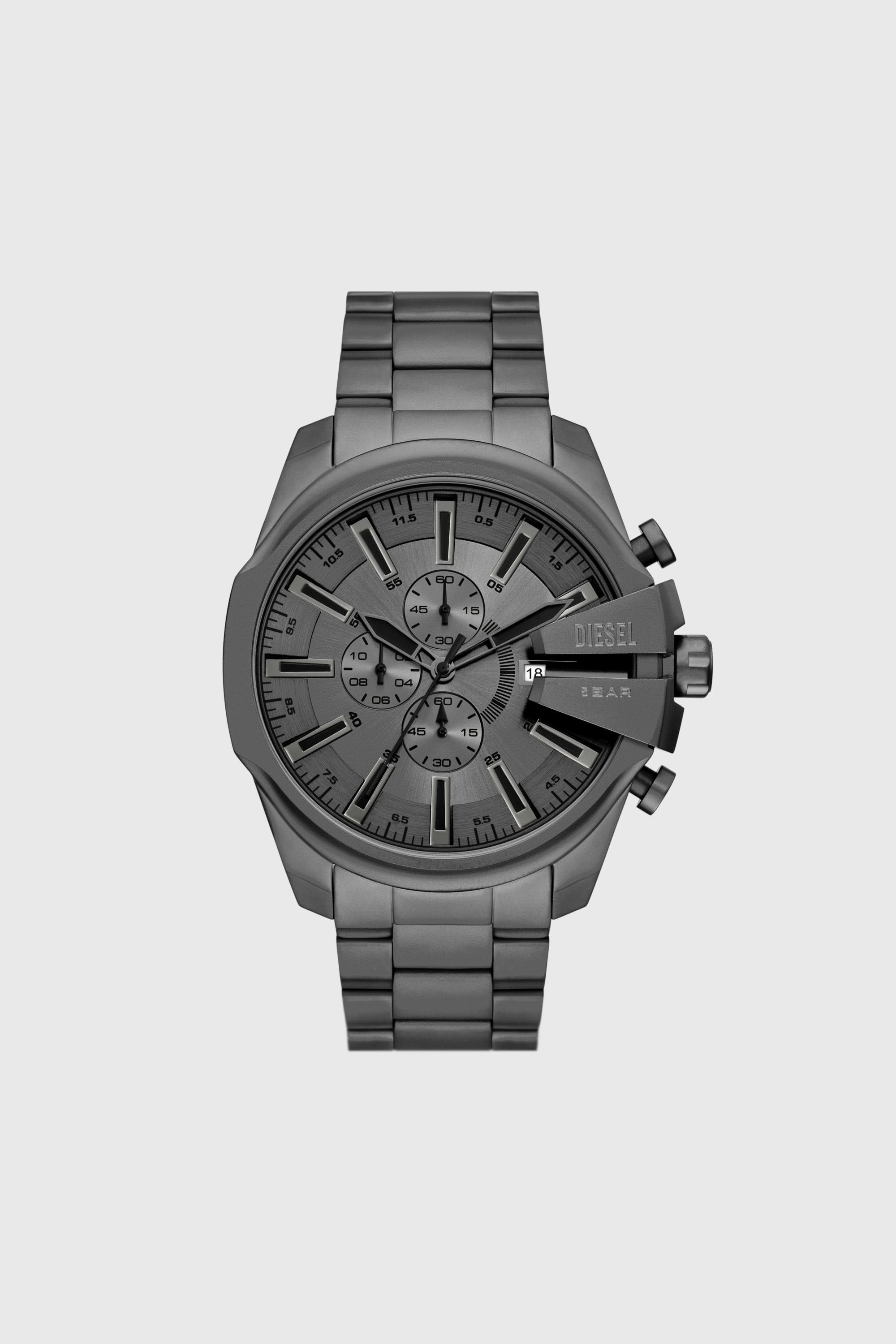 Diesel - DZ4676, Montre Mega Chief Slim en acier inoxydable Homme in Gris - 1