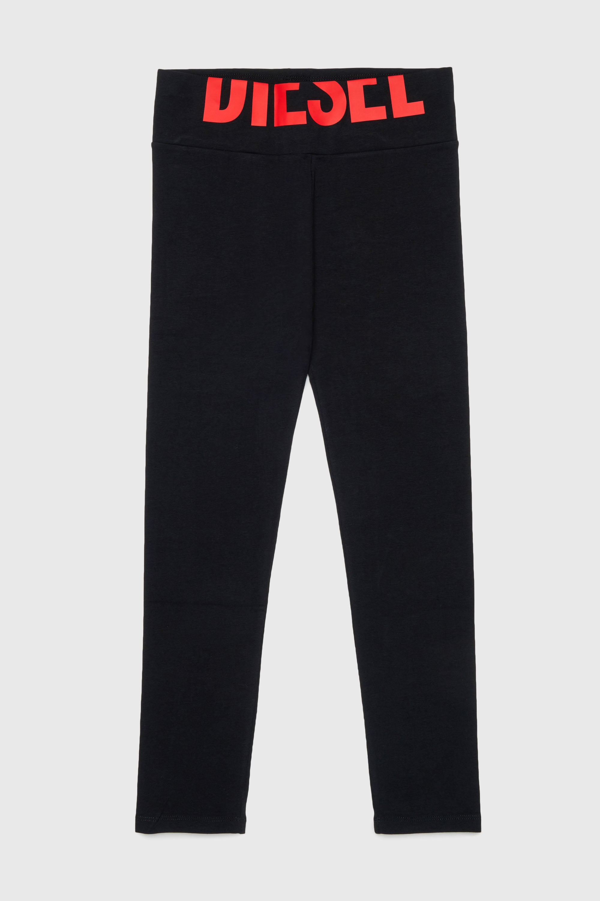 Diesel - PCEFY, Leggings en coton avec logo d&eacute;coup&eacute; Femme in Noir - 1
