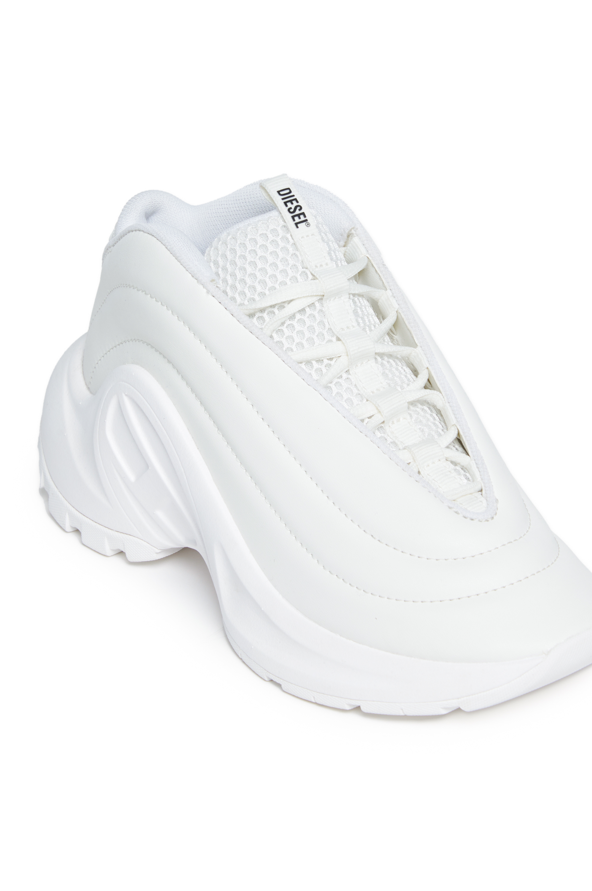 Diesel - S-D-RUNNER, Sneakers monochromes matelassées Mixte in Blanc - 4