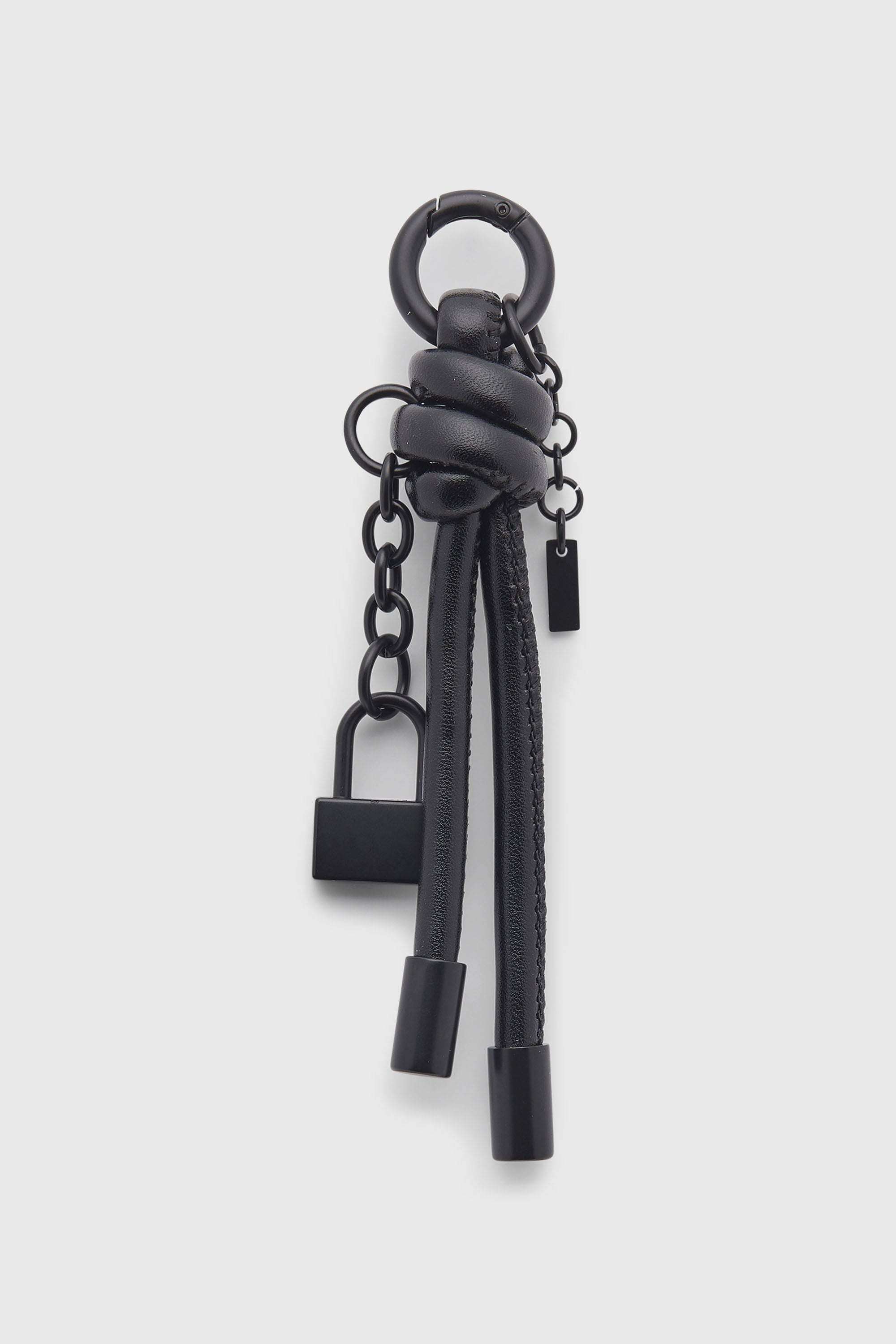 Diesel - CHARM-LOCK II, Porte-cl&eacute;s/pendentif en m&eacute;tal avec d&eacute;tail cadenas Diesel Homme in Noir - 2