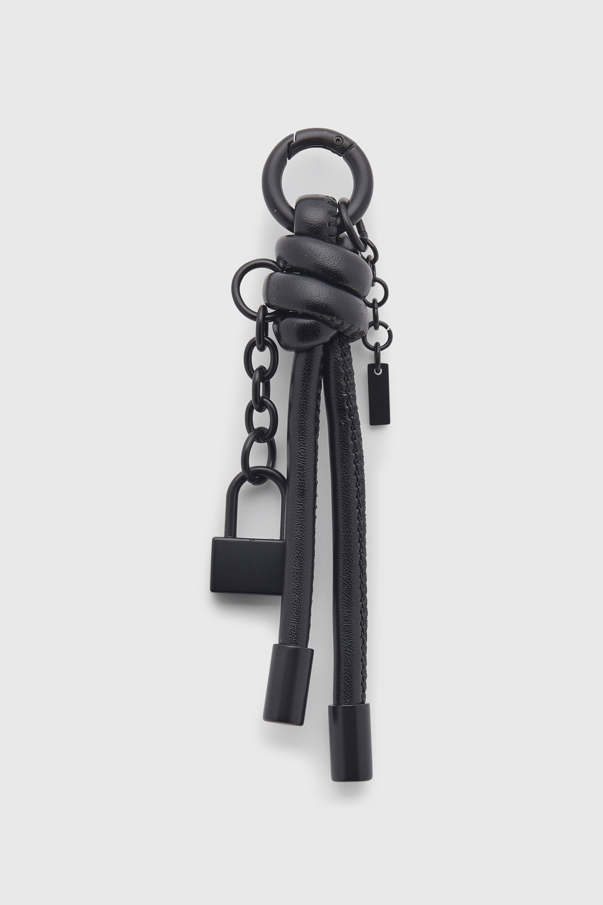 Diesel - CHARM-LOCK II, Porte-cl&eacute;s/pendentif en m&eacute;tal avec d&eacute;tail cadenas Diesel Homme in Noir - 2