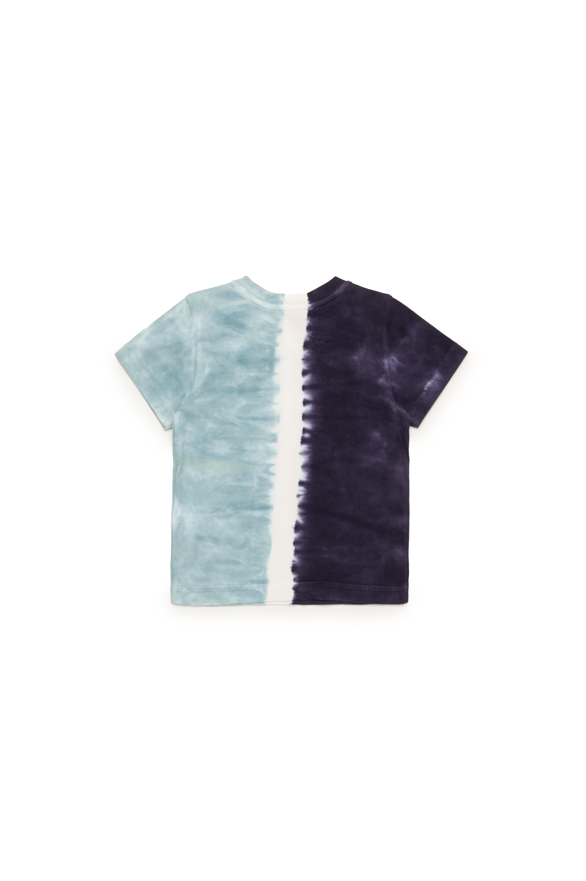 Diesel - TKITEB, T-shirt teint en plong&eacute;e avec logo d&eacute;grad&eacute; Homme in Bleu - 2