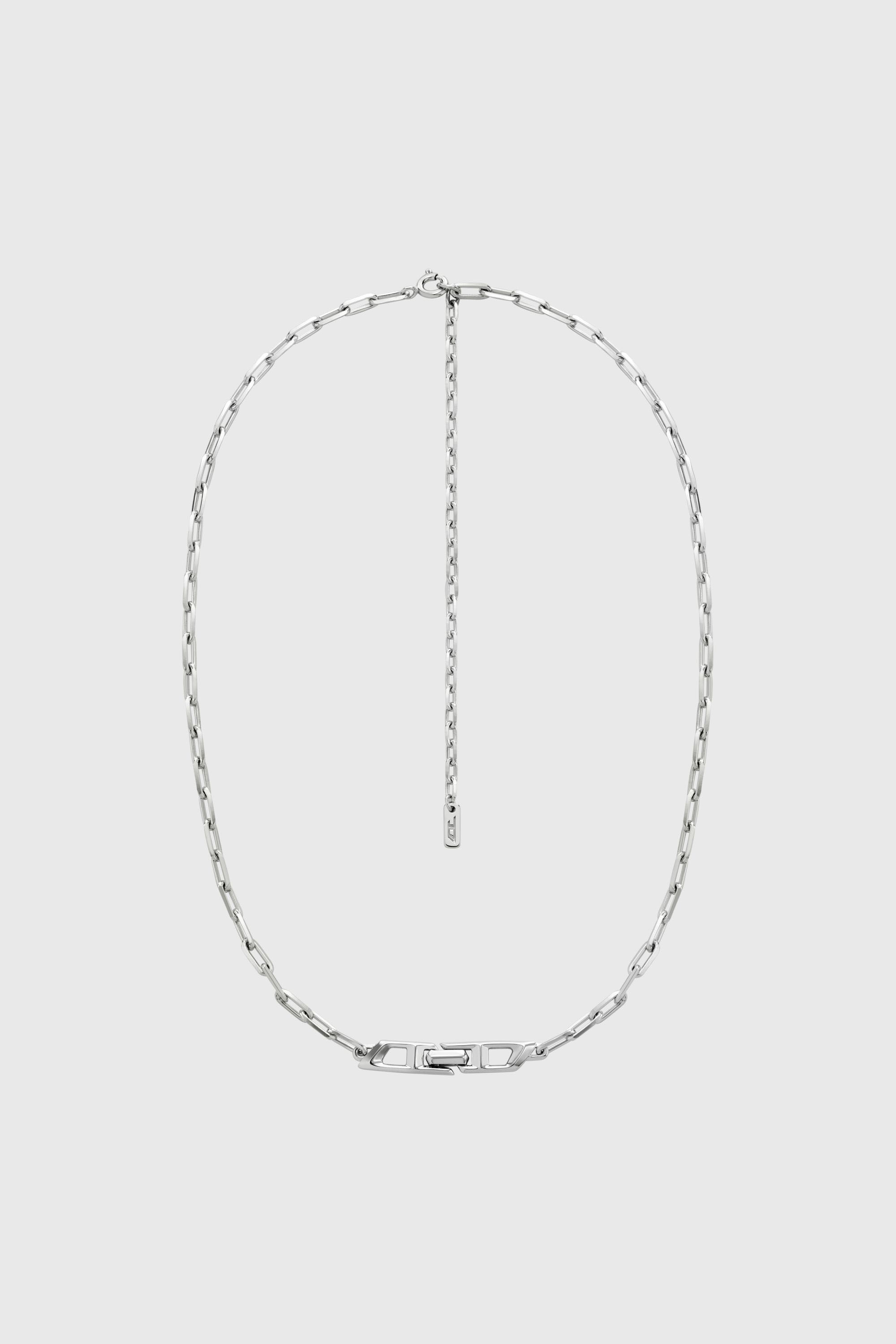 Diesel - DL1364040 STERLING SILVER JEWEL, Collier cha&icirc;ne en argent sterling Mixte in Gris argent&eacute; - 1