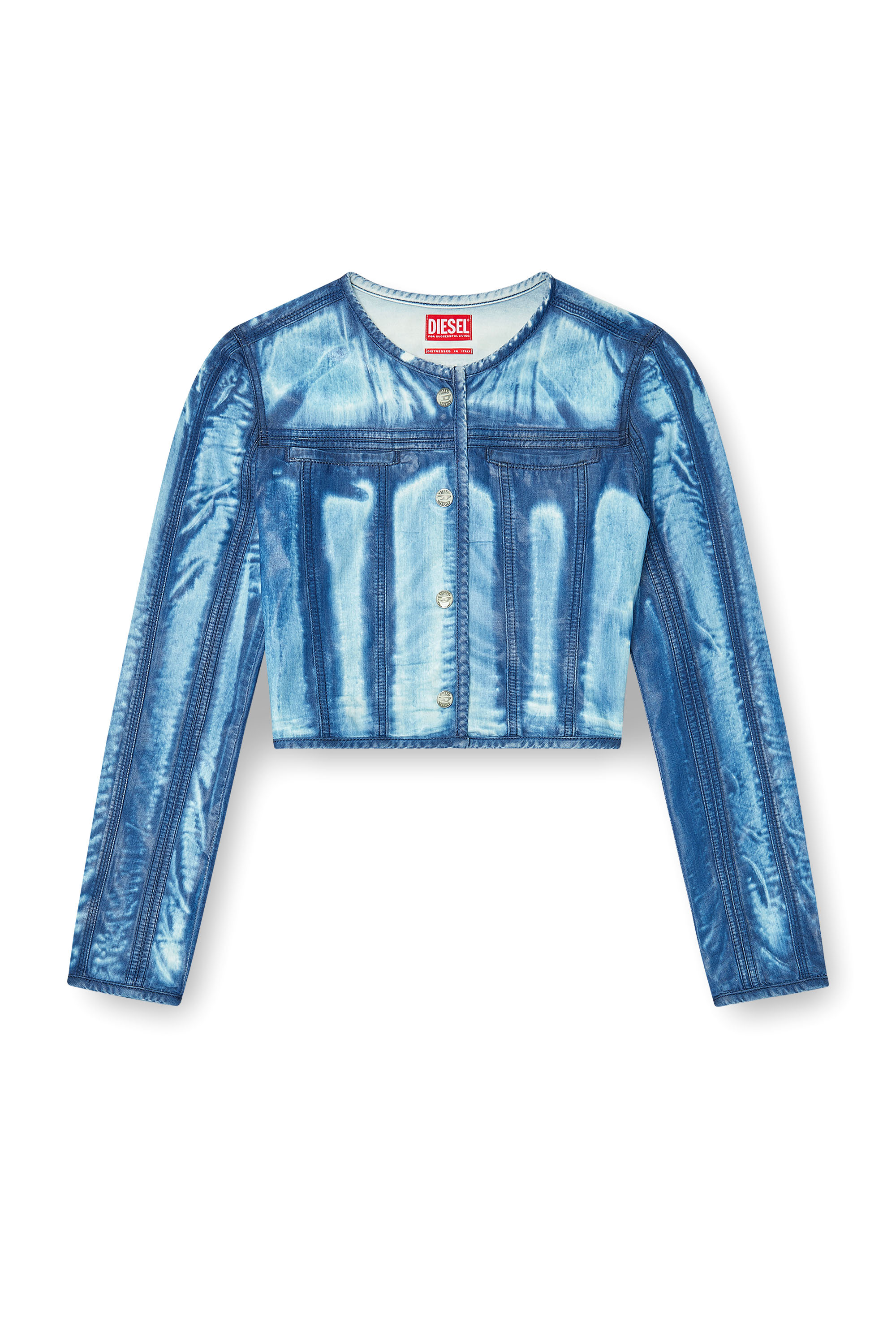 Diesel - DE-SYPHRA-FSI, Veste courte en denim Lyocell X-Ray Femme in Bleu - 4
