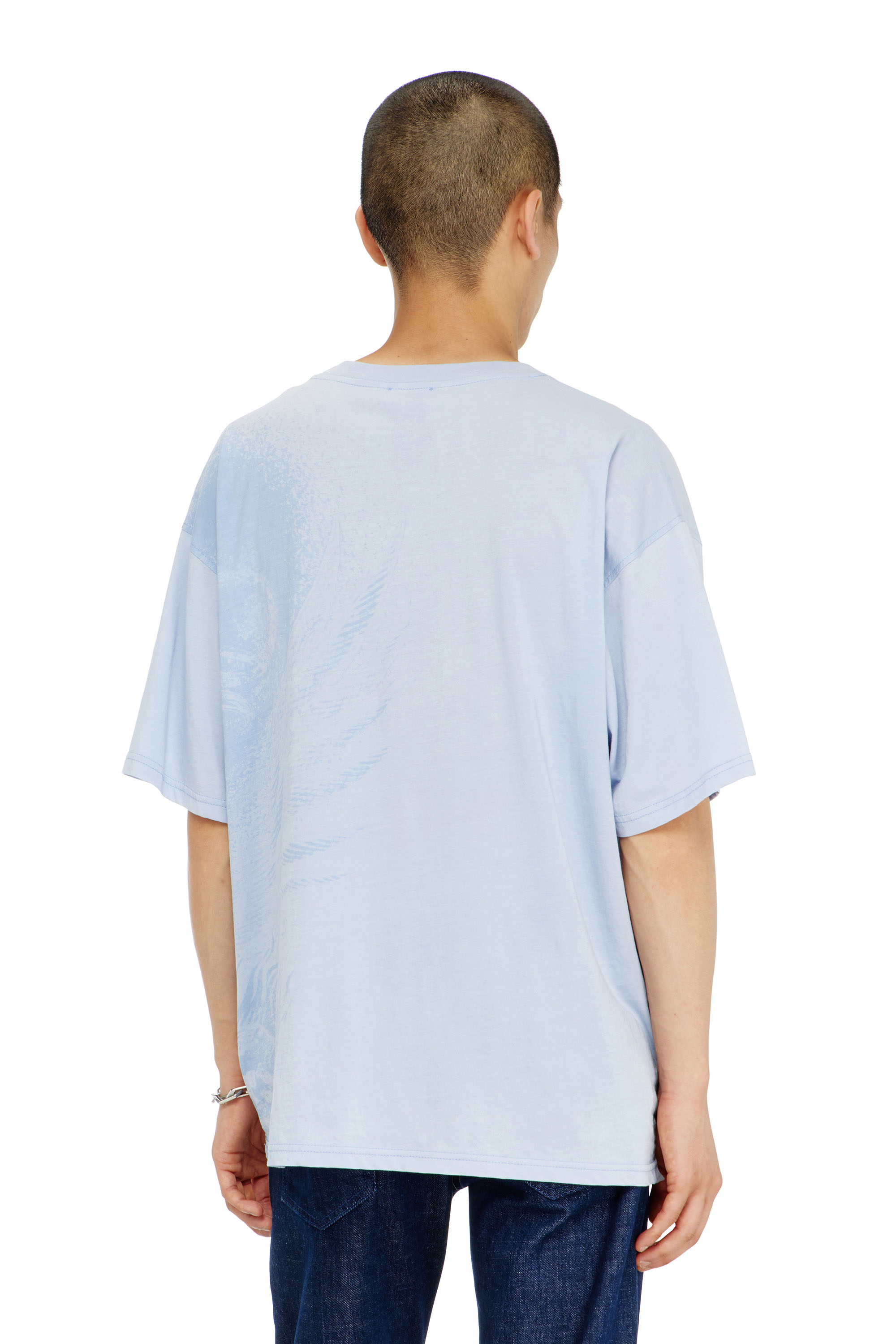 Diesel - T-BOXT-AA3, T-shirt d&eacute;contract&eacute; avec impressions pigmentaires Homme in Bleu - 4