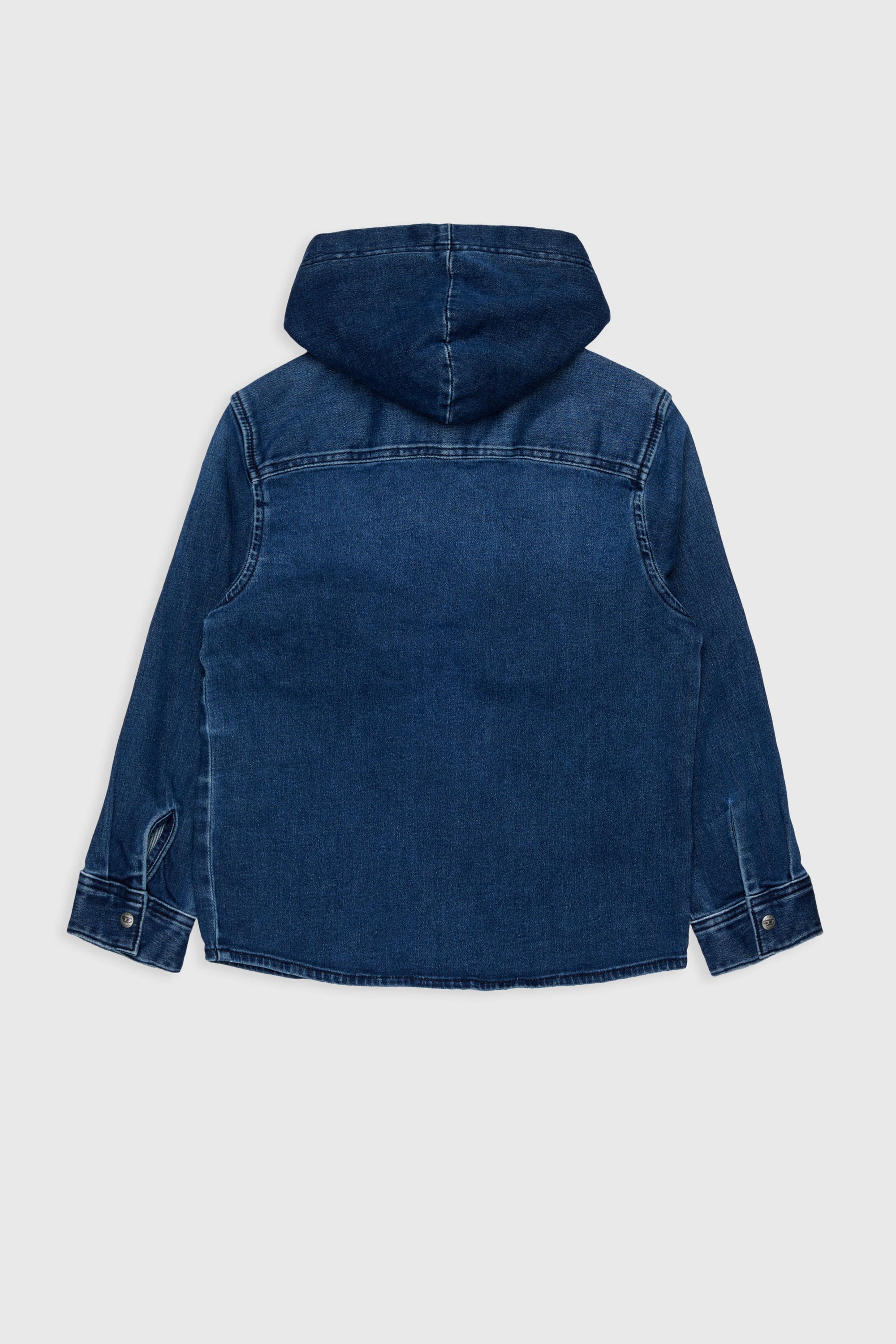 Diesel - CAMPS-OVER JJJ, Hooded shirt en JoggJeans &agrave; effet ombr&eacute; Homme in Bleu - 2