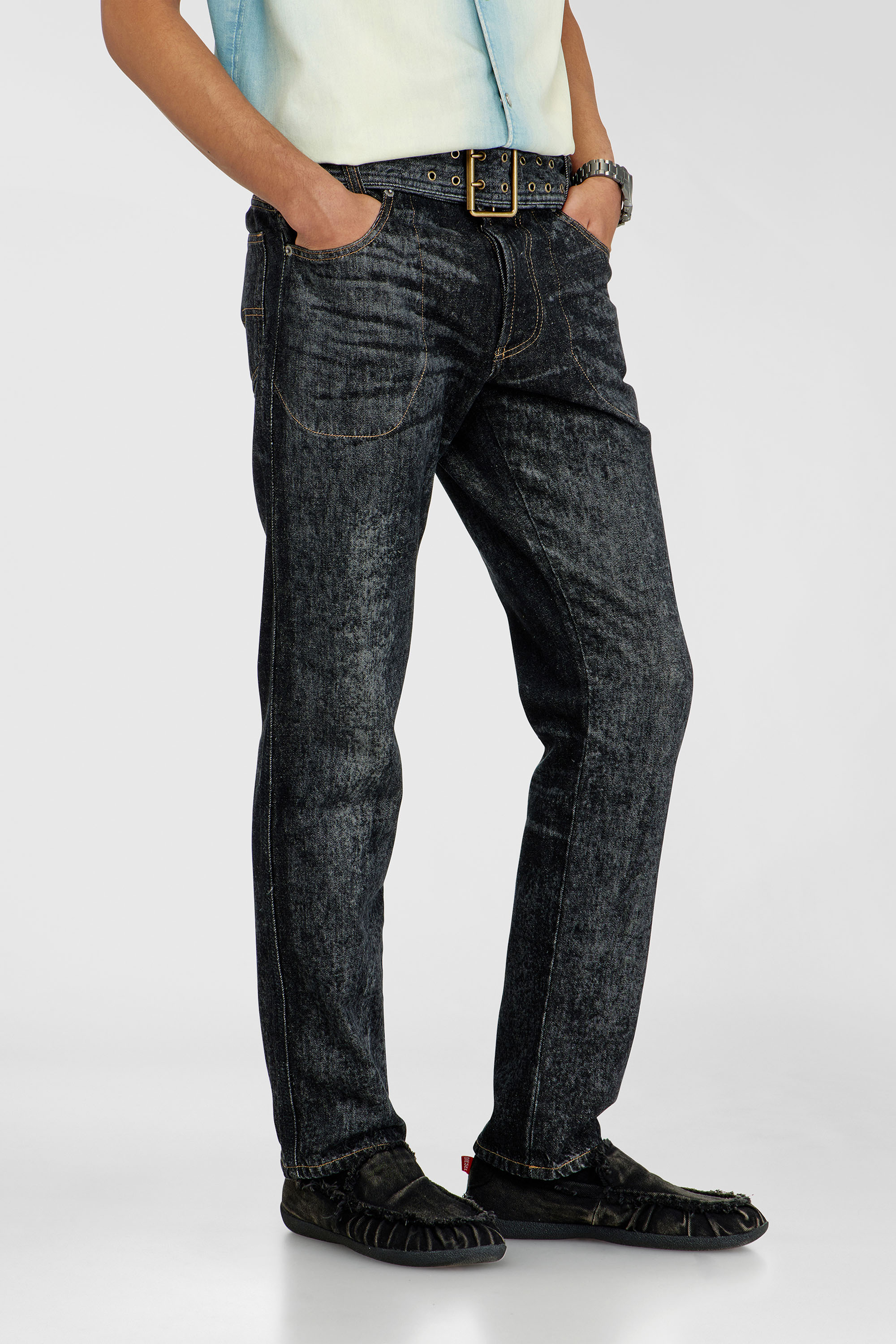 Diesel - Slim Jeans D-Villus 09Q24 Homme, Noir/Gris fonc&eacute; - Image 7