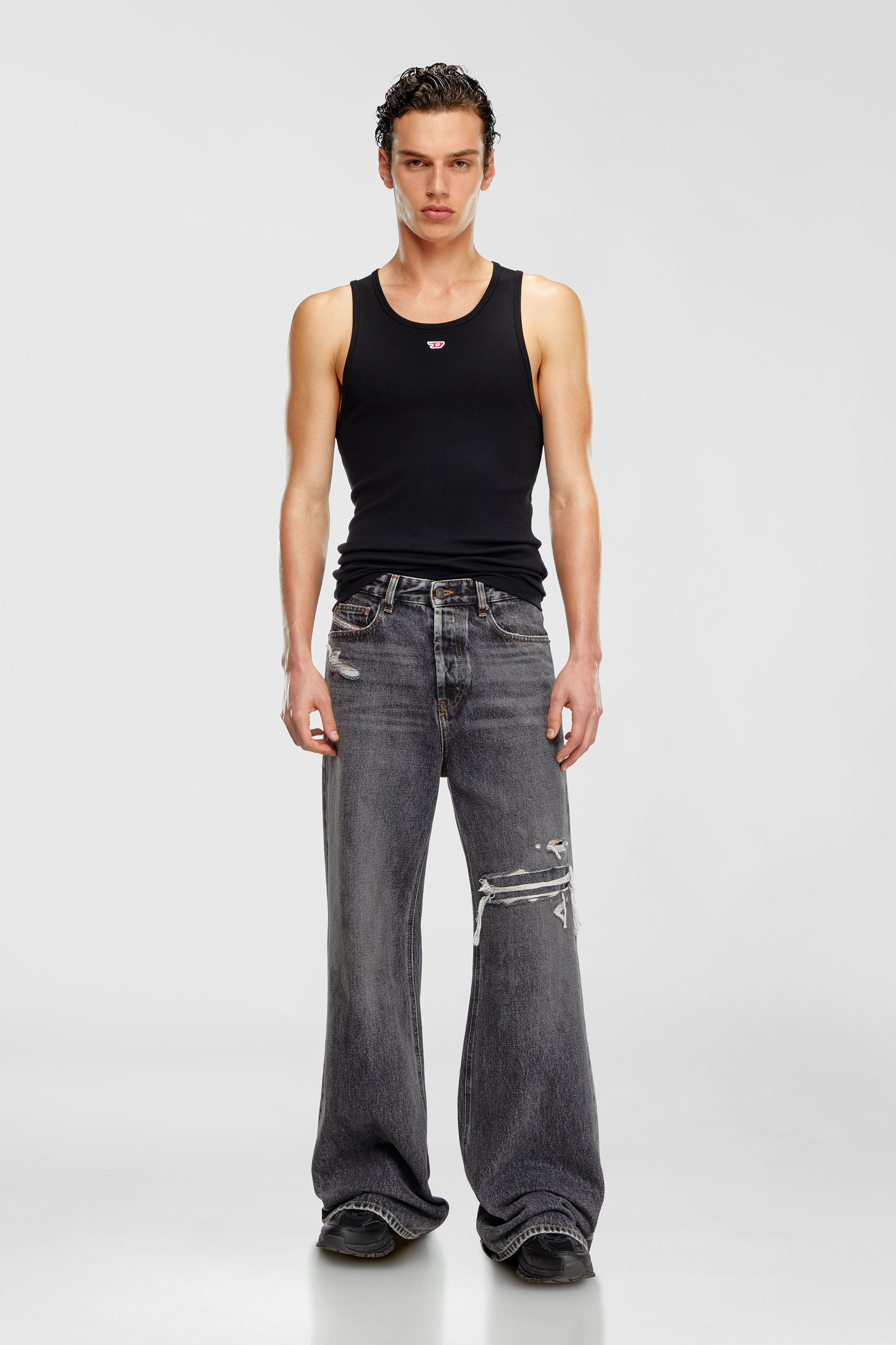 Diesel - Relaxed Jeans 1996 D-Sire 007F6 Mixte, Noir/Gris fonc&eacute; - Image 1