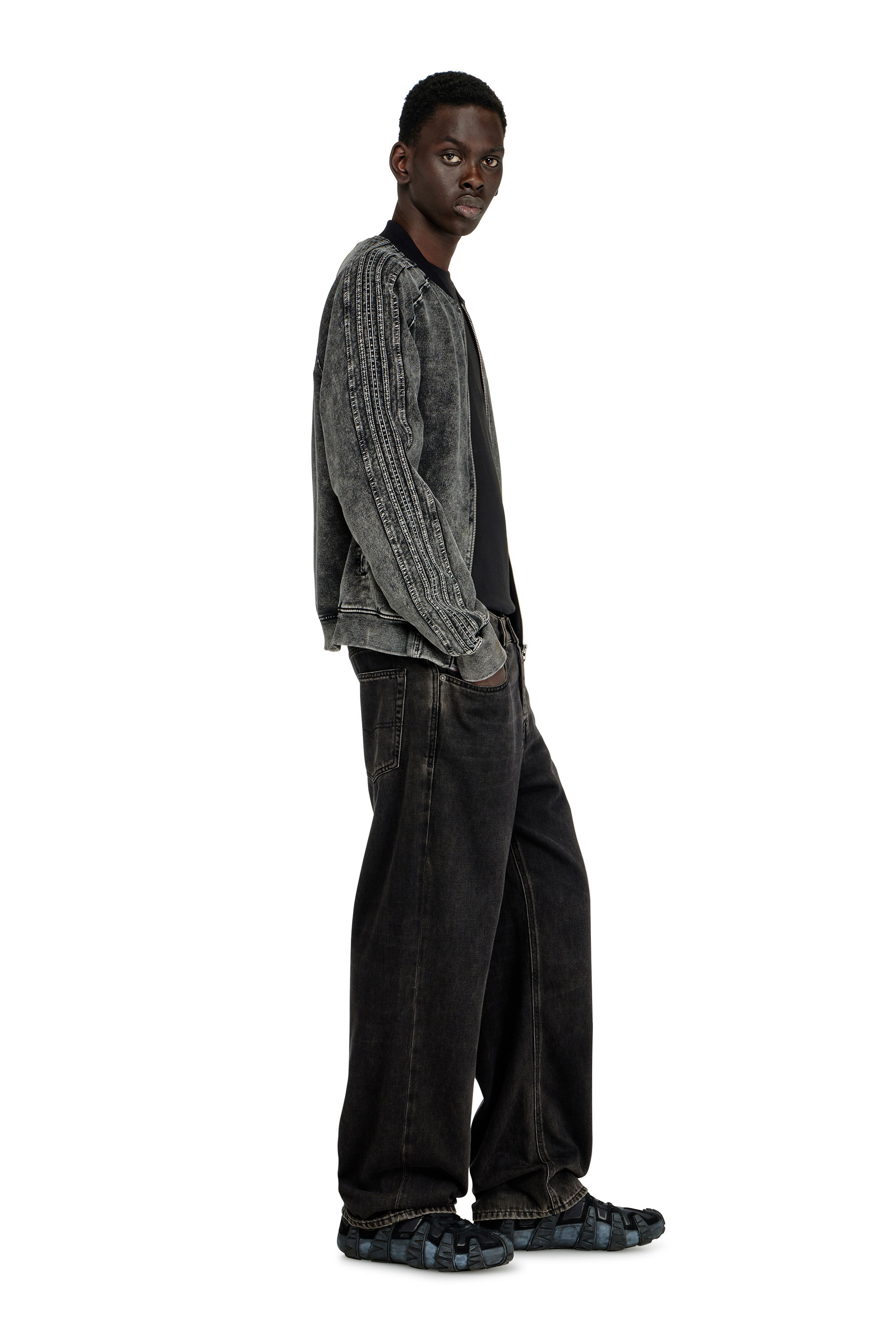 Diesel - Relaxed Jeans 2001 D-Macro 09I35 Homme, Noir/Gris fonc&eacute; - Image 2